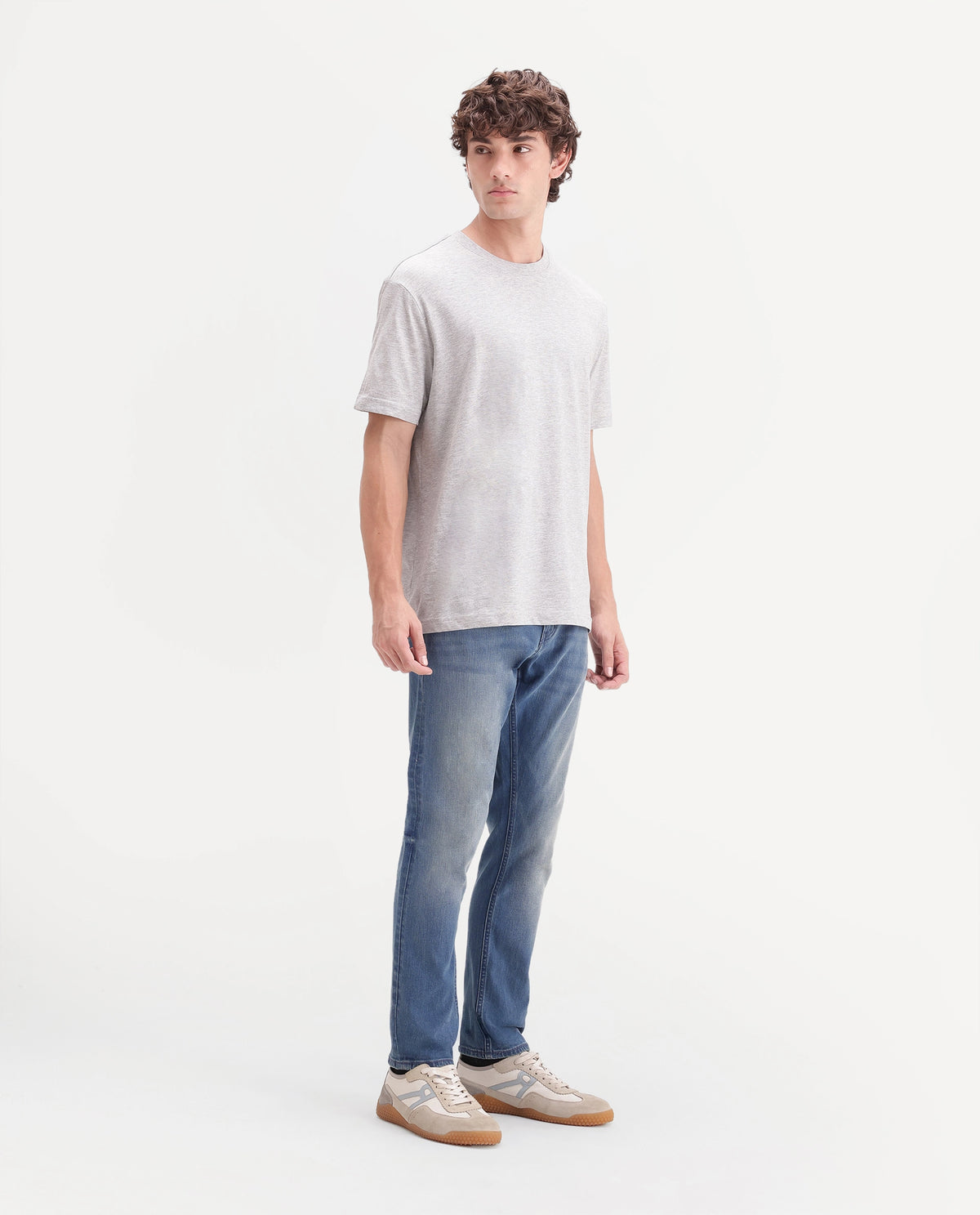 Rare Rabbit Men's Aby 26 Dusky Blue Cotton Blend Hawk Slim Plain Jeans