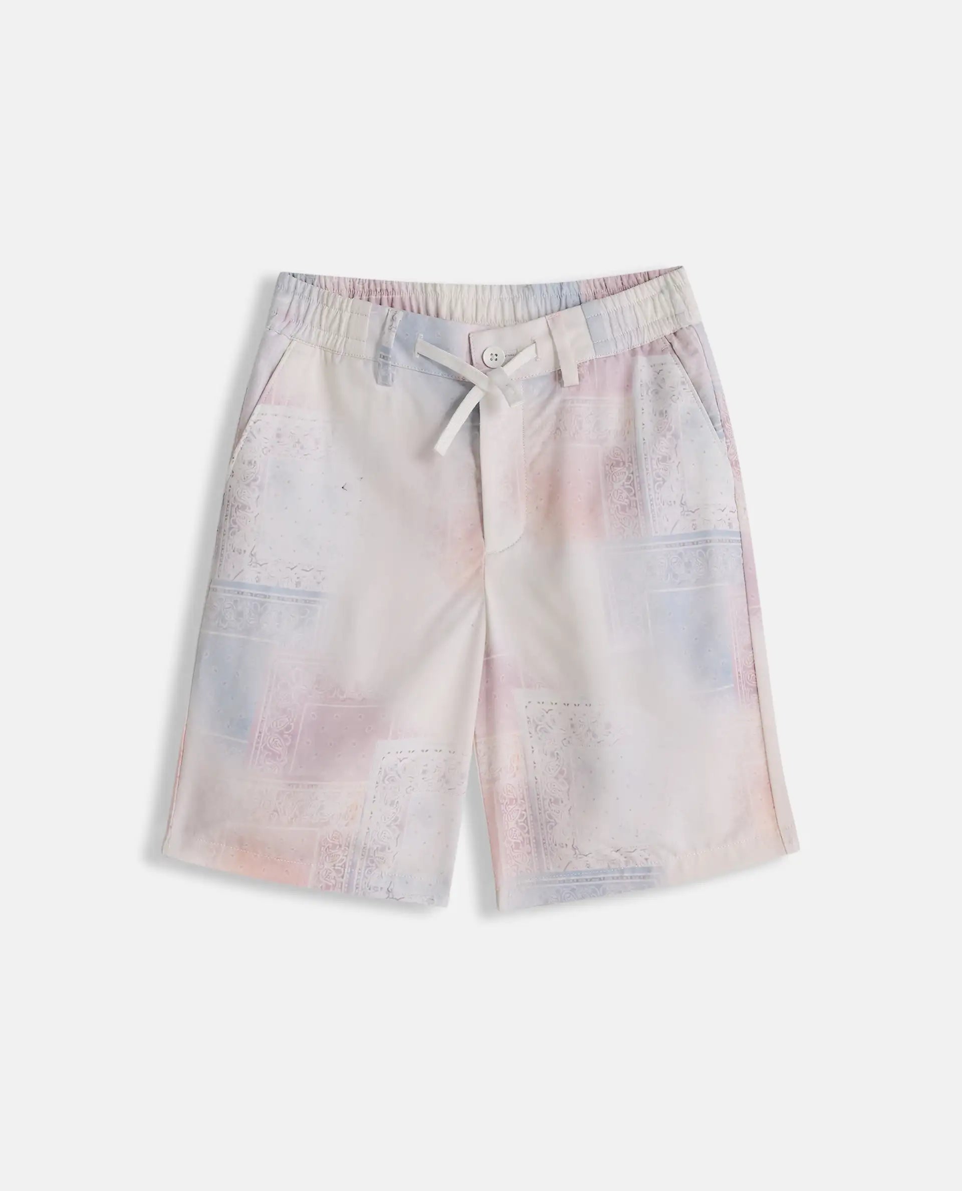 Rare Ones Kids Adrin-B Off White Viscose Rayon Button Closure Regular Fit Shorts