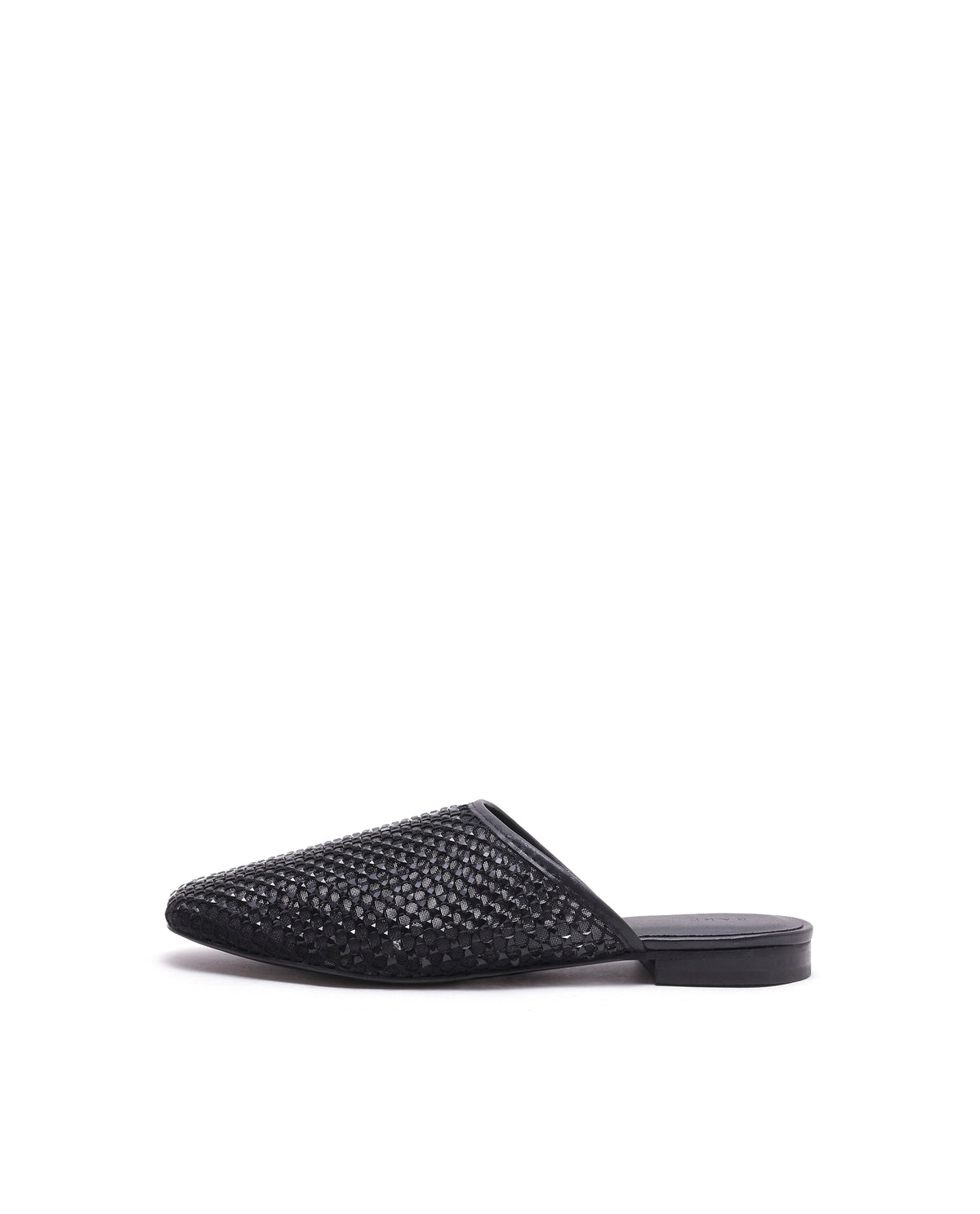 Rarez Women's Aira Black Micro Fiber & Mesh Low Flats