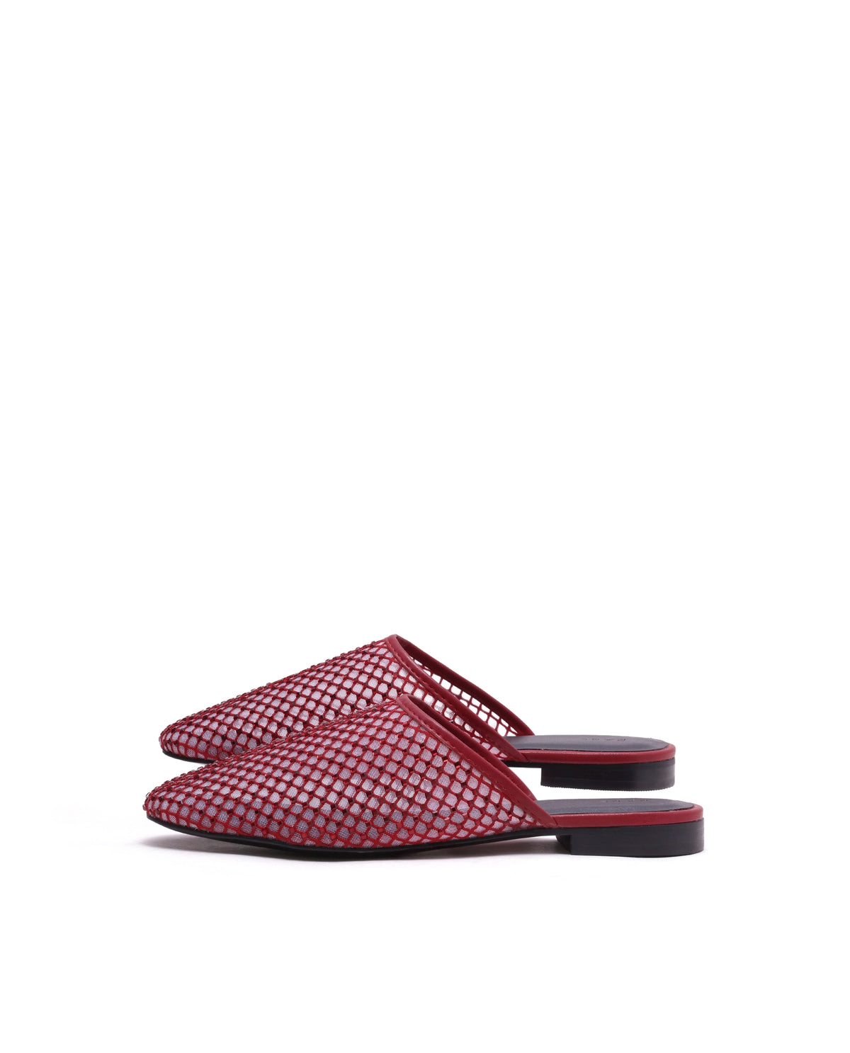 Rarez Women's Aira Red Micro Fiber & Mesh Low Flats Low Flats