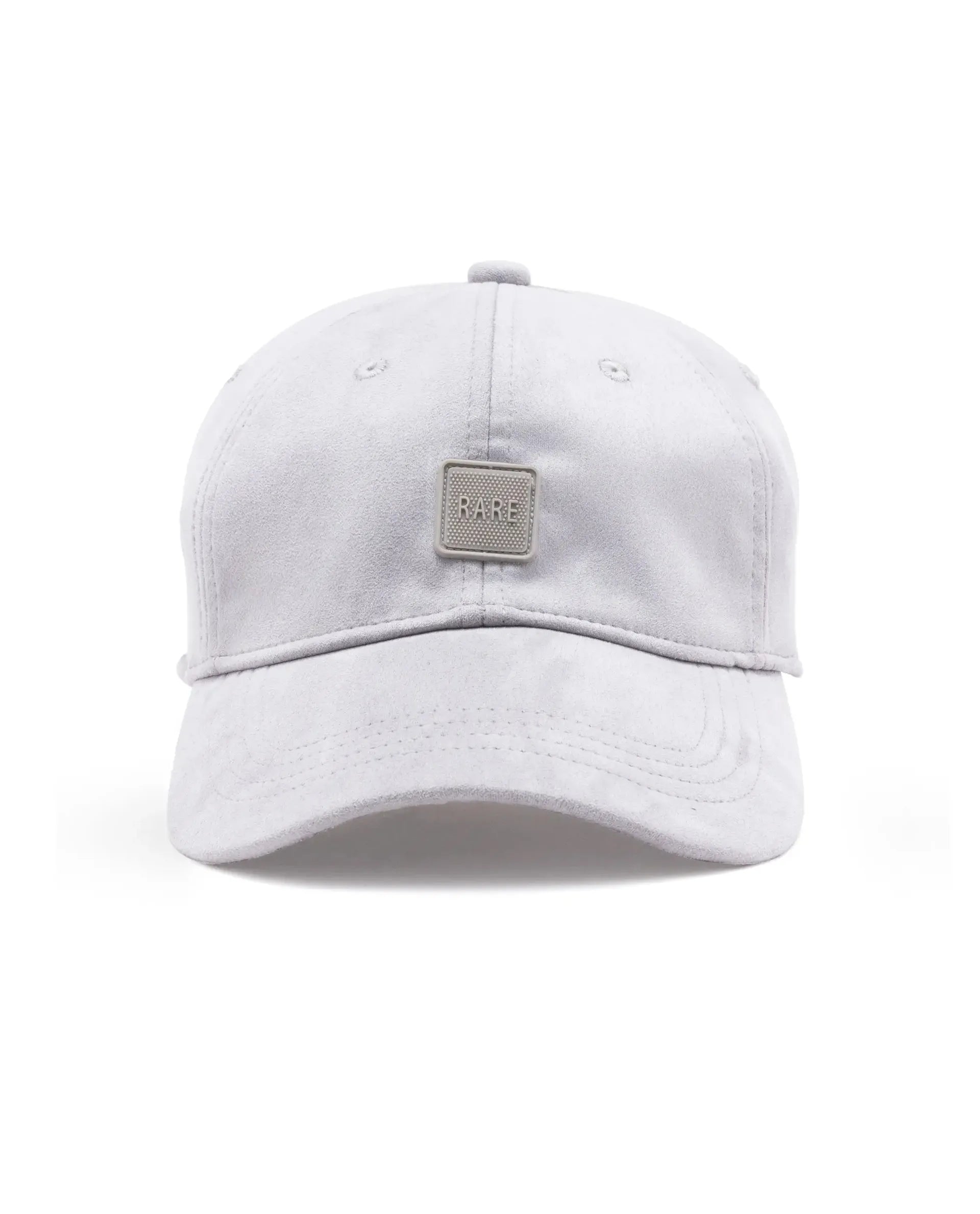 Rare Rabbit Men Albion Grey Monotone Color Silicone Badge Branding Cap