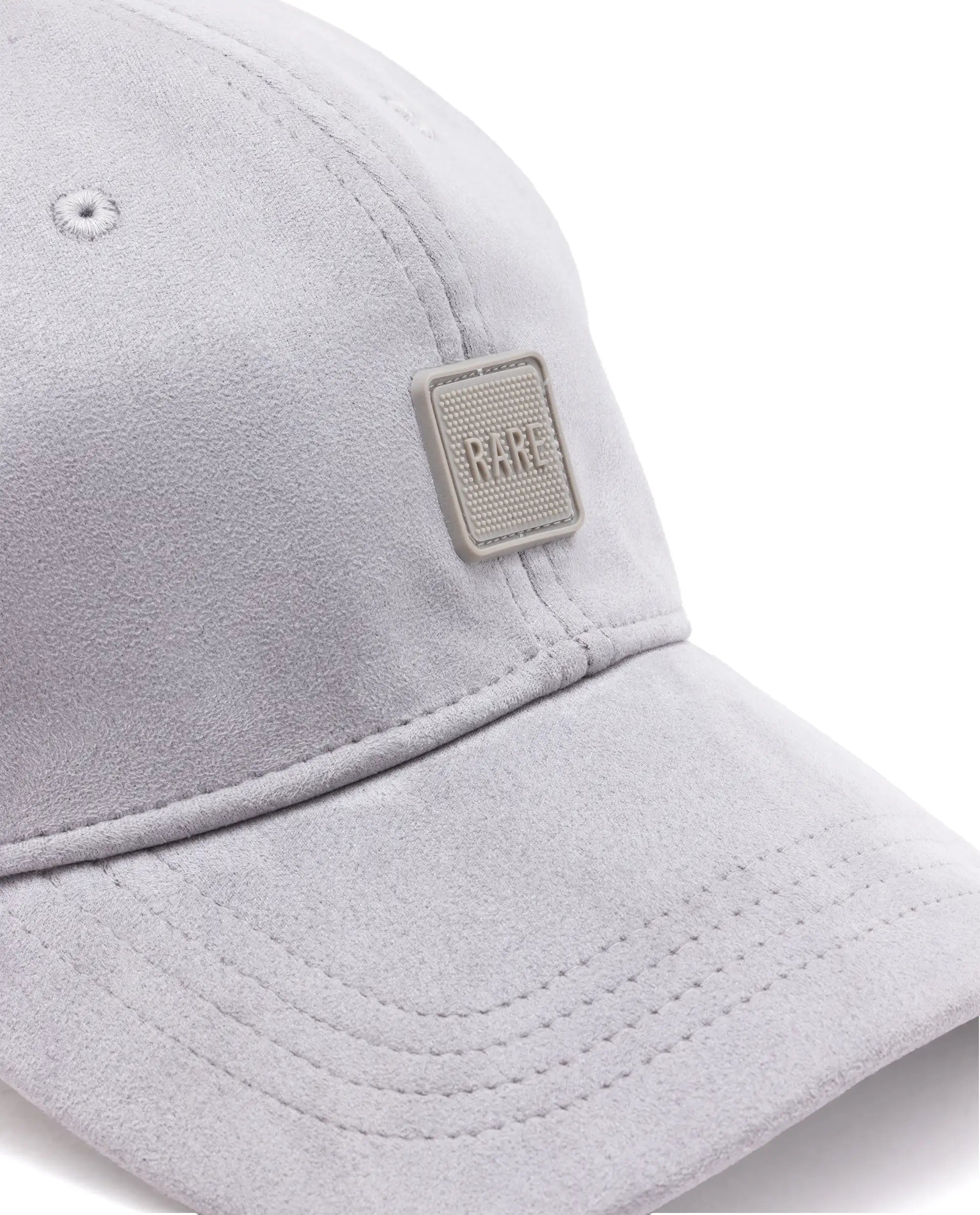 Rare Rabbit Men Albion Grey Monotone Color Silicone Badge Branding Cap