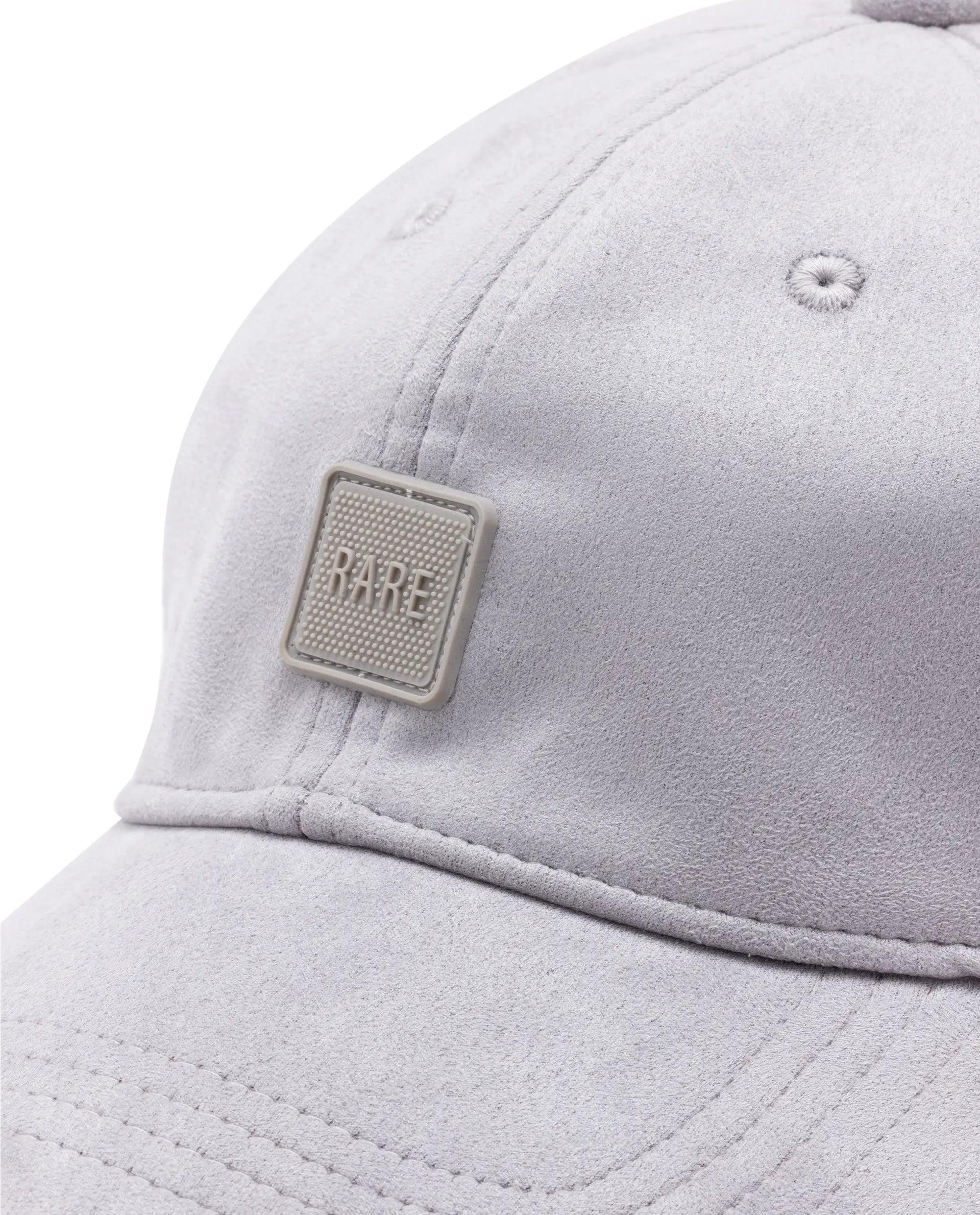 Rare Rabbit Men Albion Grey Monotone Color Silicone Badge Branding Cap