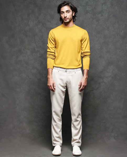 Yellow sweater store outfit mens