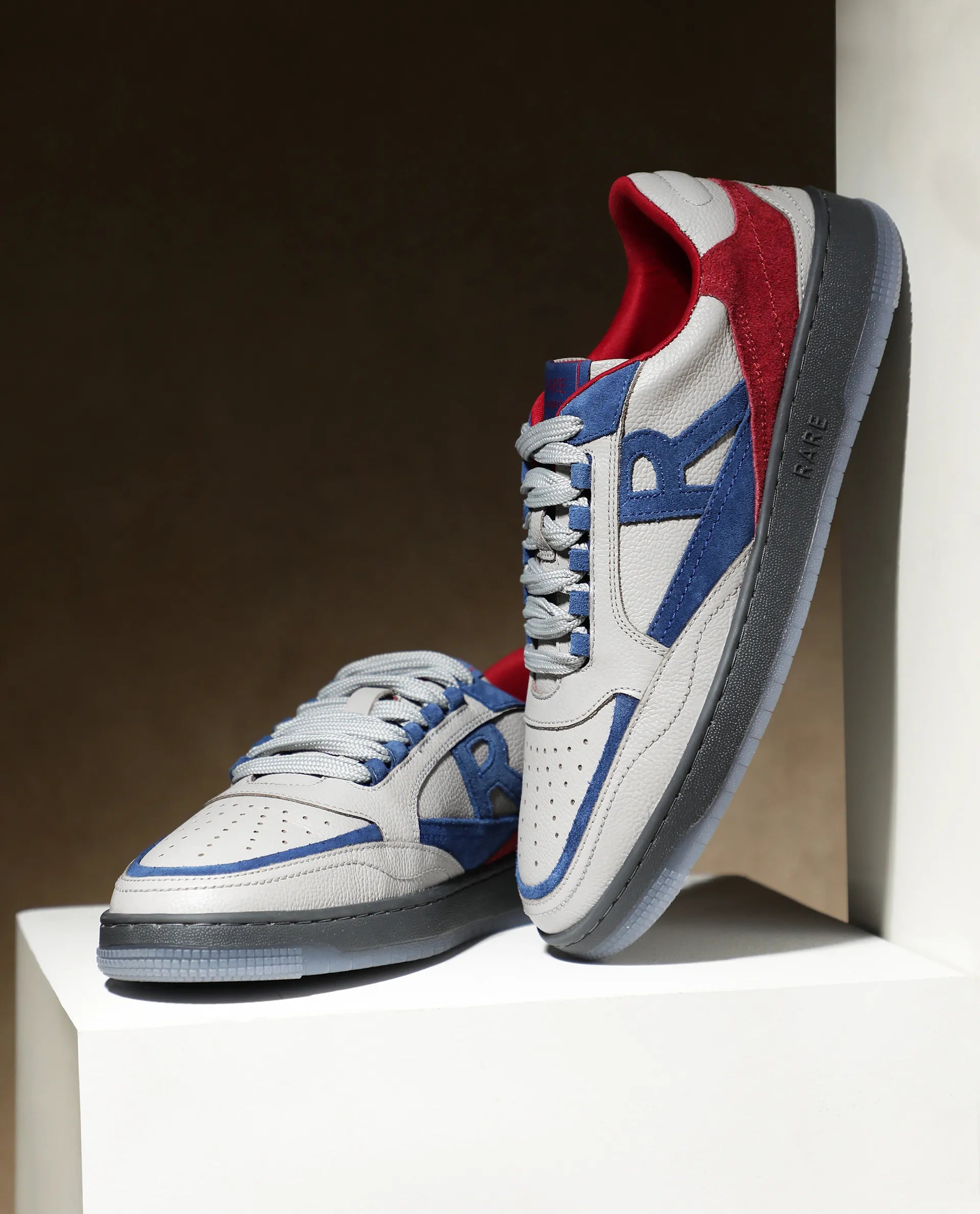 Rare Rabbit Men's Amur Grey Plain Shoes