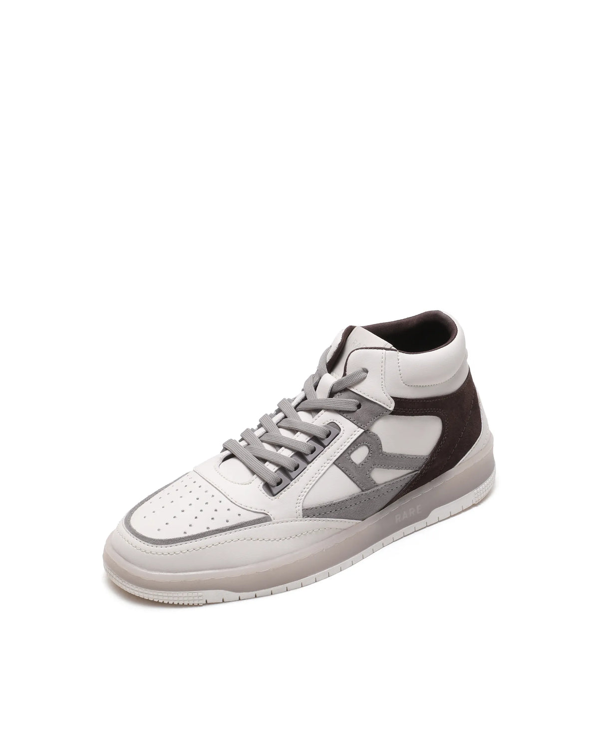Rarez Men's Amur Hi Primary Beige/Brown Microfiber Sneaker