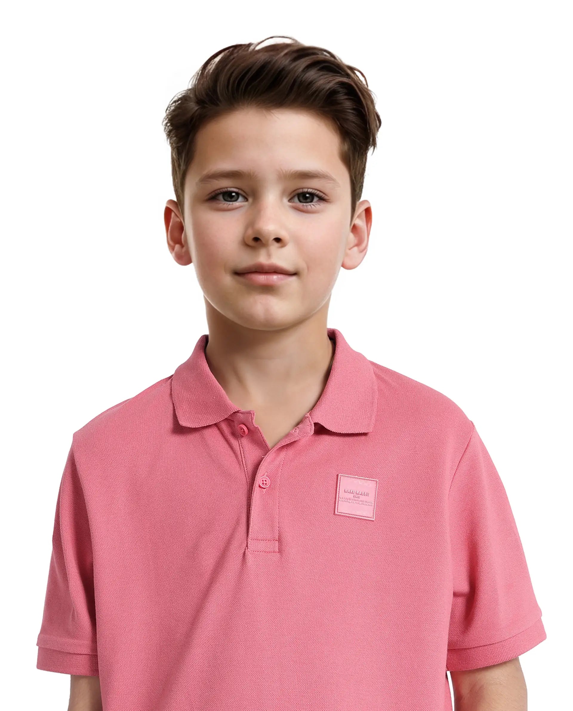 Rare Ones Kids Aran Pink Cotton Short Sleeve Polo Neck Applique Polo