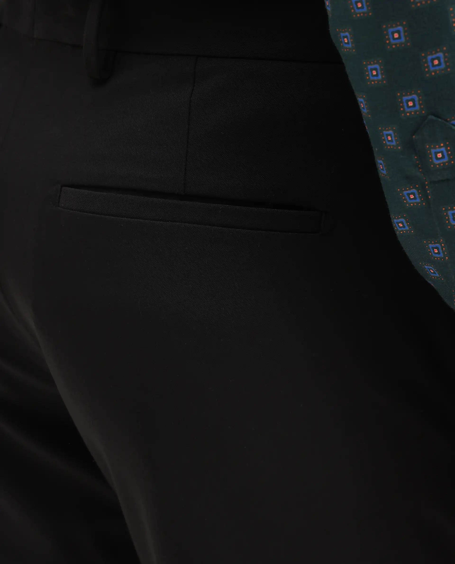 Rare Rabbit Men's Arcade Black Polyester Plain Regular Fit Trouser