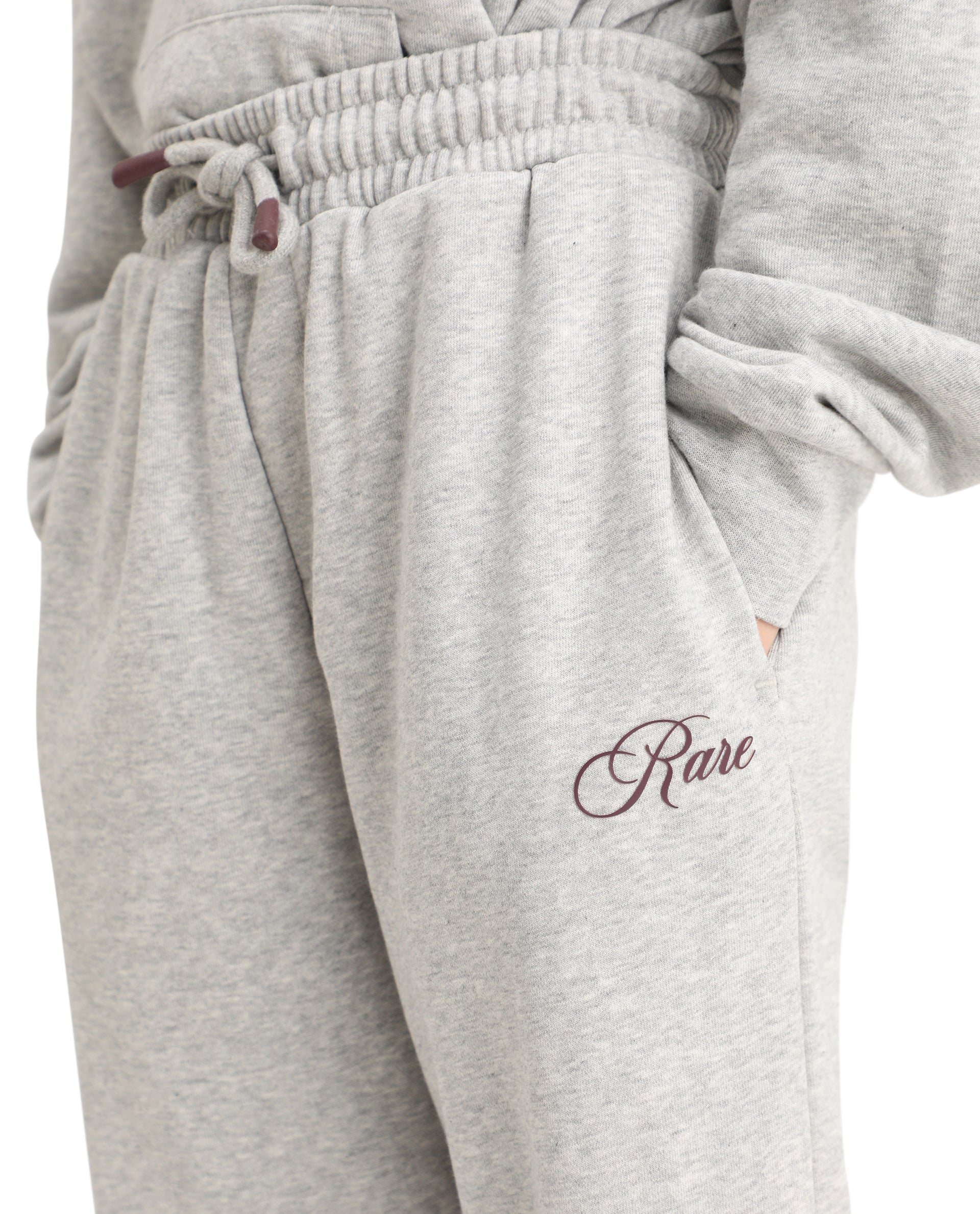 Rare Ones Kids Arno-B Melange Grey Cotton Blend Drawstring Closure Regular Fit Trackpant