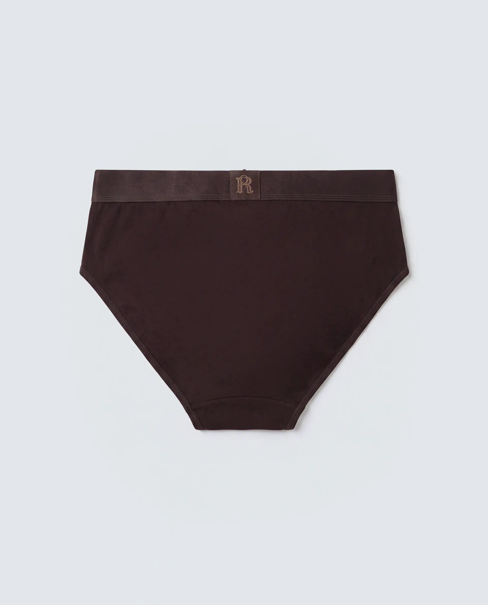 Rare Rabbit Men's Asit Brown Soft Nylon Blend Stretch Briefs