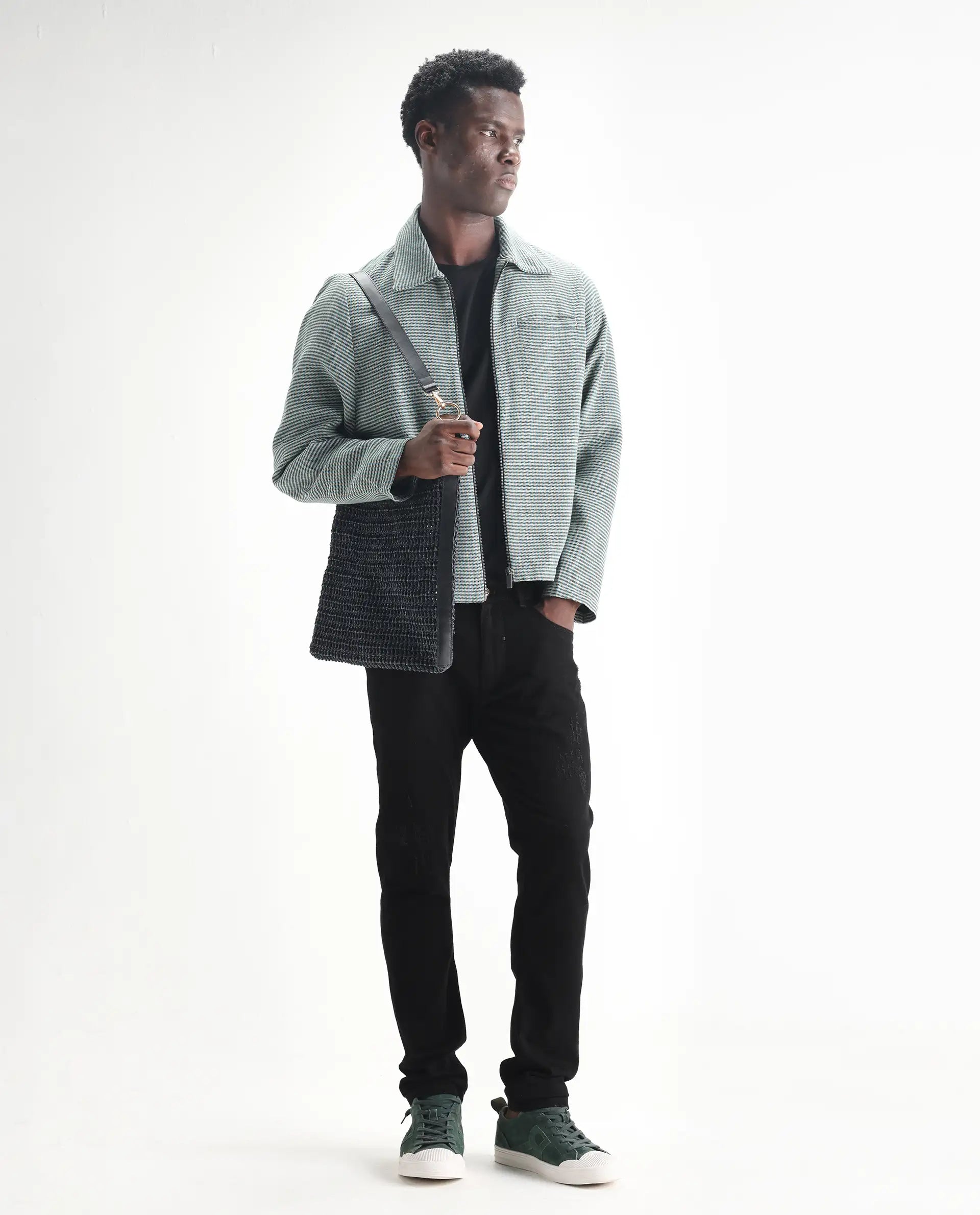 Rare Rabbit Men's Astro Black Cotton Blend Plain Hawk Slim Fit Jeans