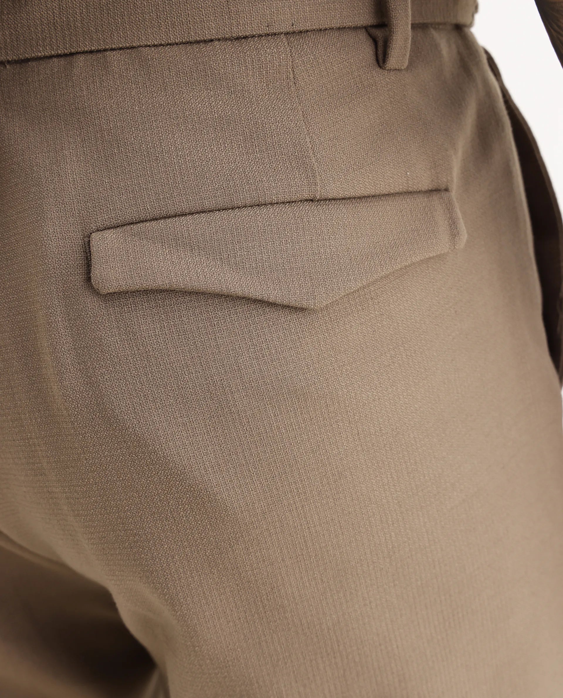 Rare Rabbit Men's Austin Beige Cotton Plain Relaxed Fit Trouser