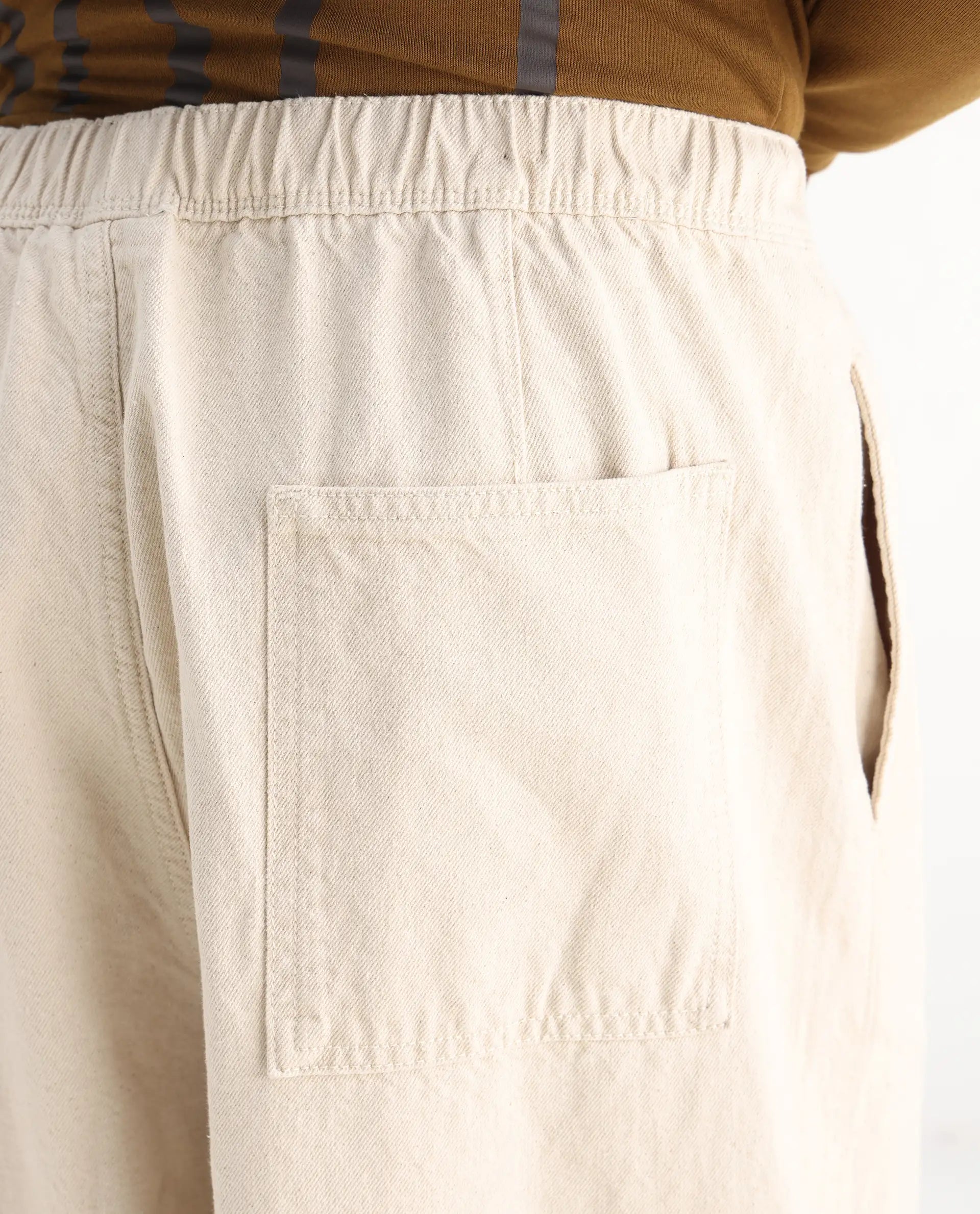 Rare Rabbit Men's Azort Beige Cotton Plain Baggy Fit Jeans