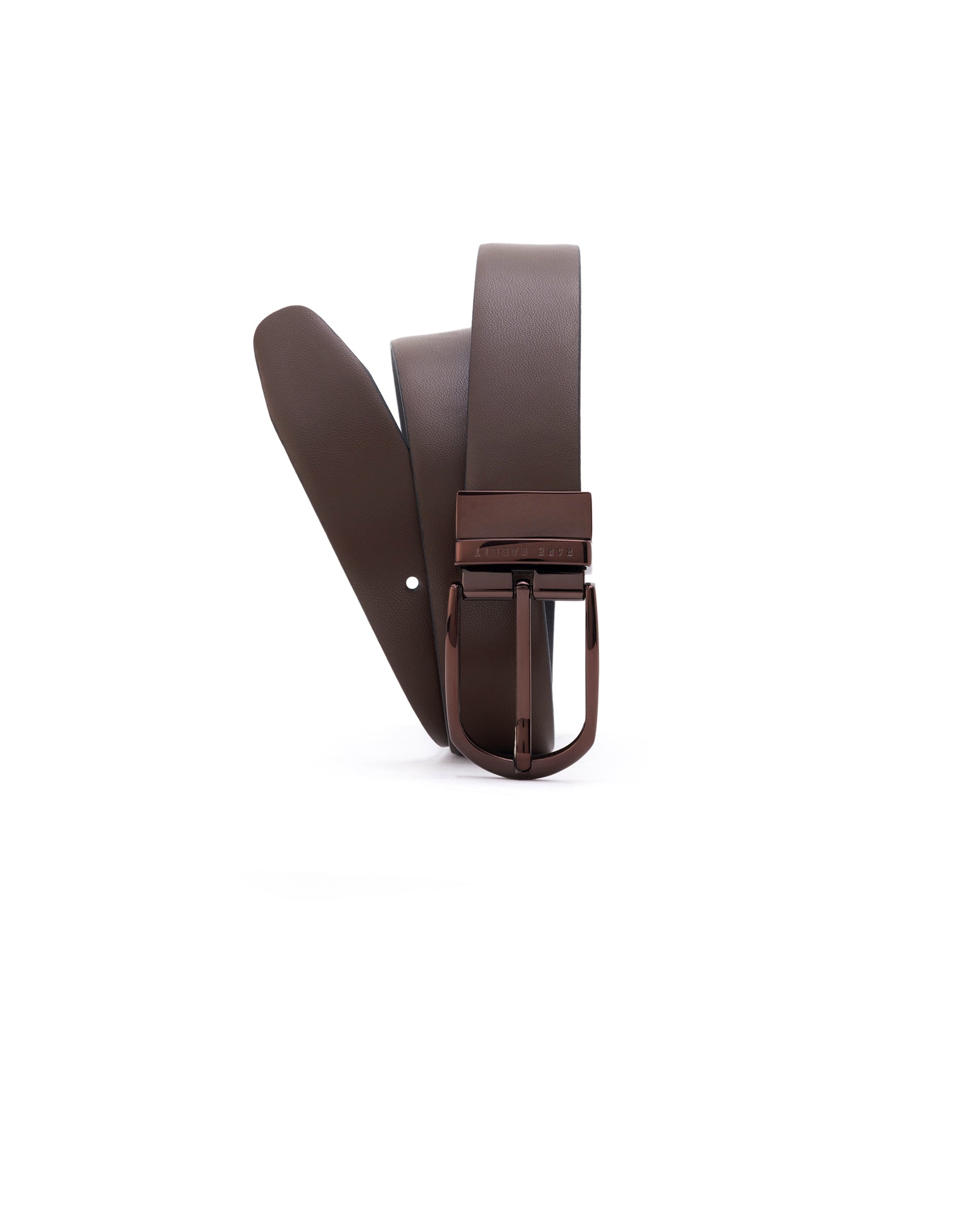Rare Rabbit Men'S Grata Black Belt Leather