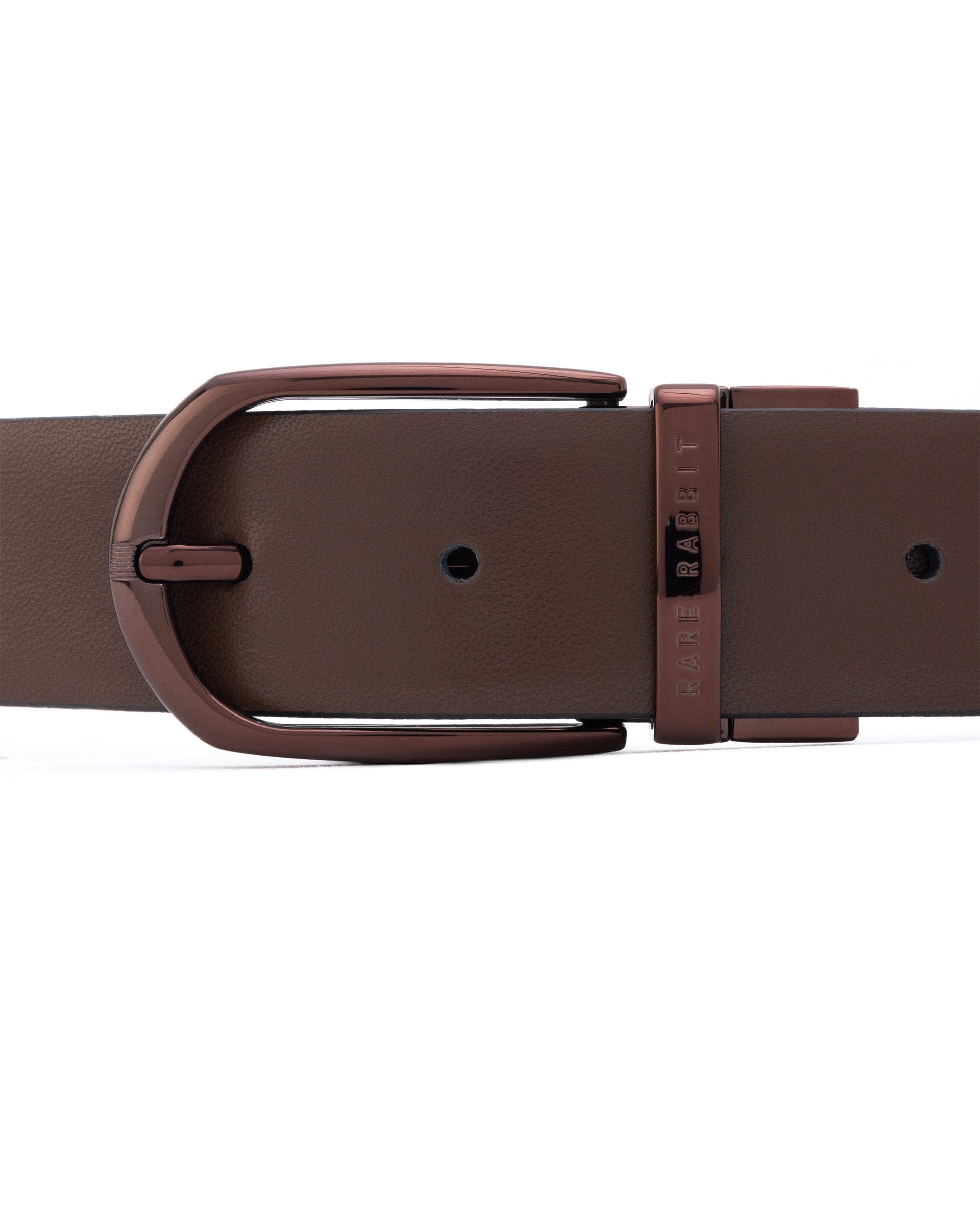 Rare Rabbit Men'S Grata Black Belt Leather