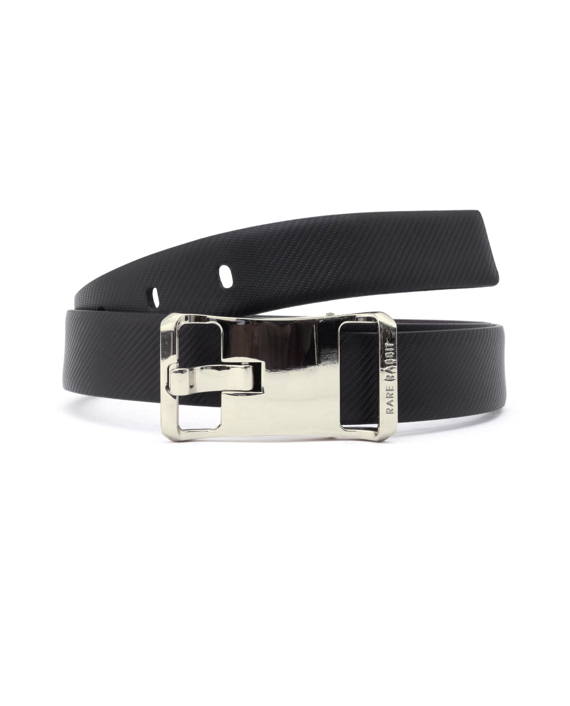 Rare Rabbit Men'S Barton Black Belt Leather