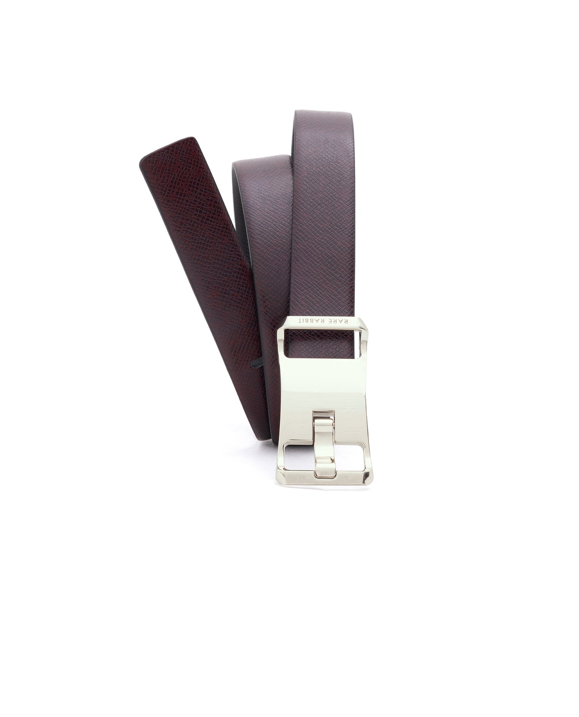 Rare Rabbit Men'S Barton Black Belt Leather
