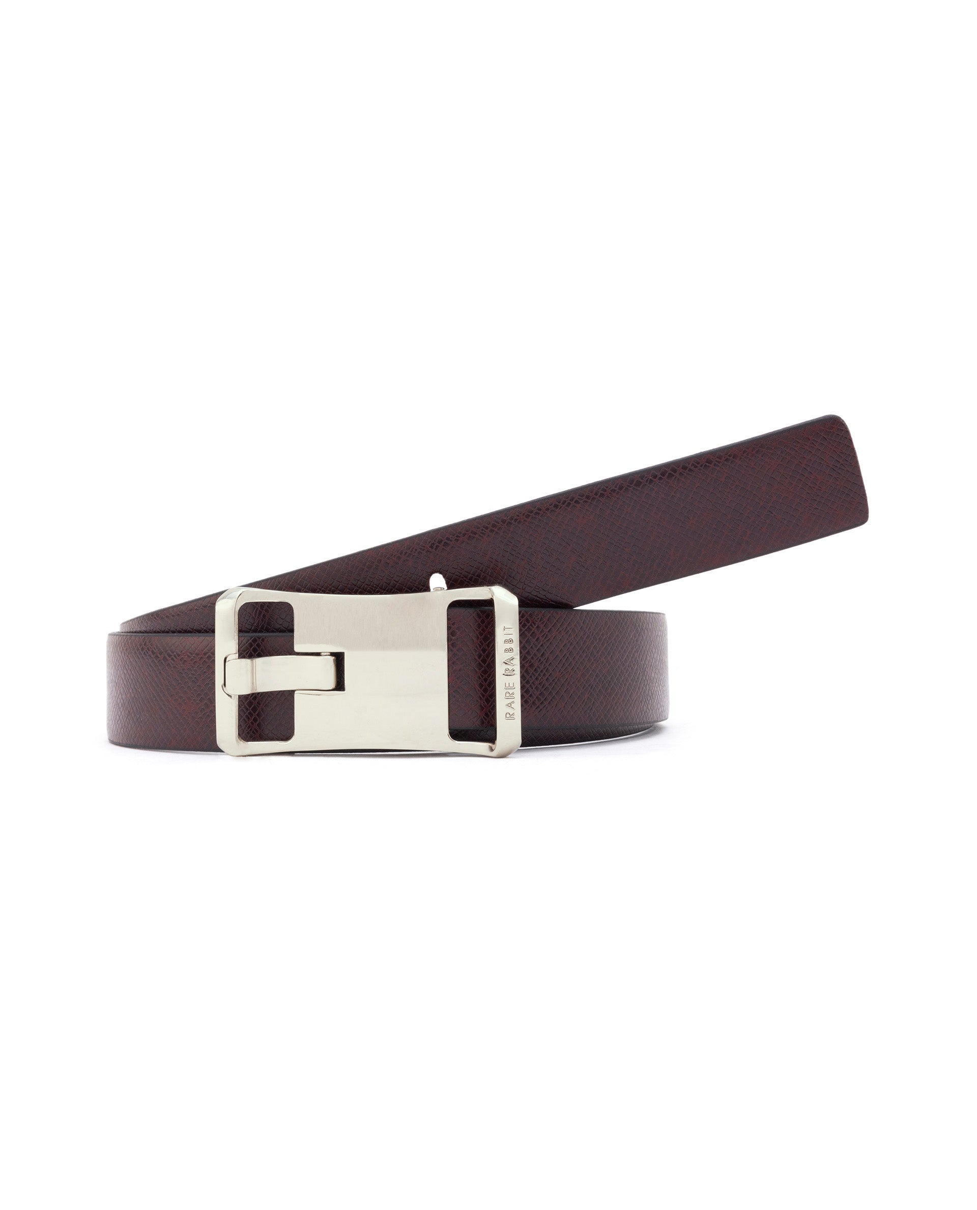 Rare Rabbit Men'S Barton Black Belt Leather