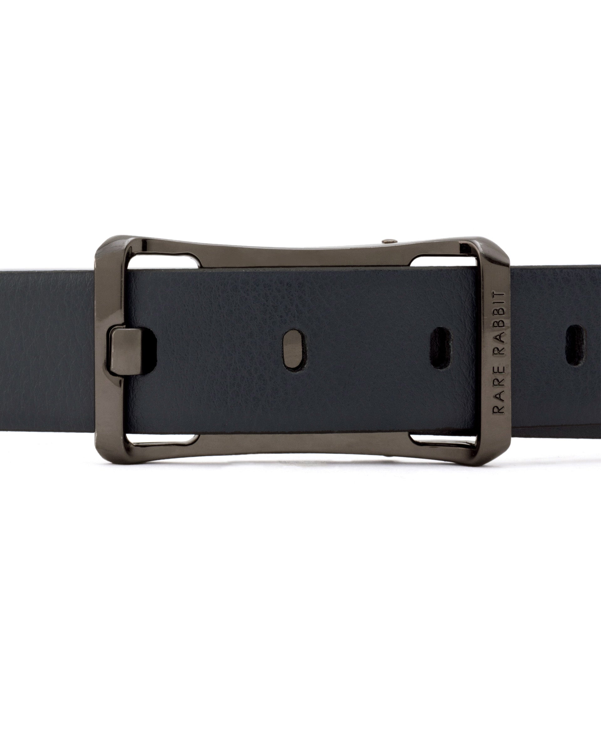Rare Rabbit Men'S Barton Navy Belt Leather