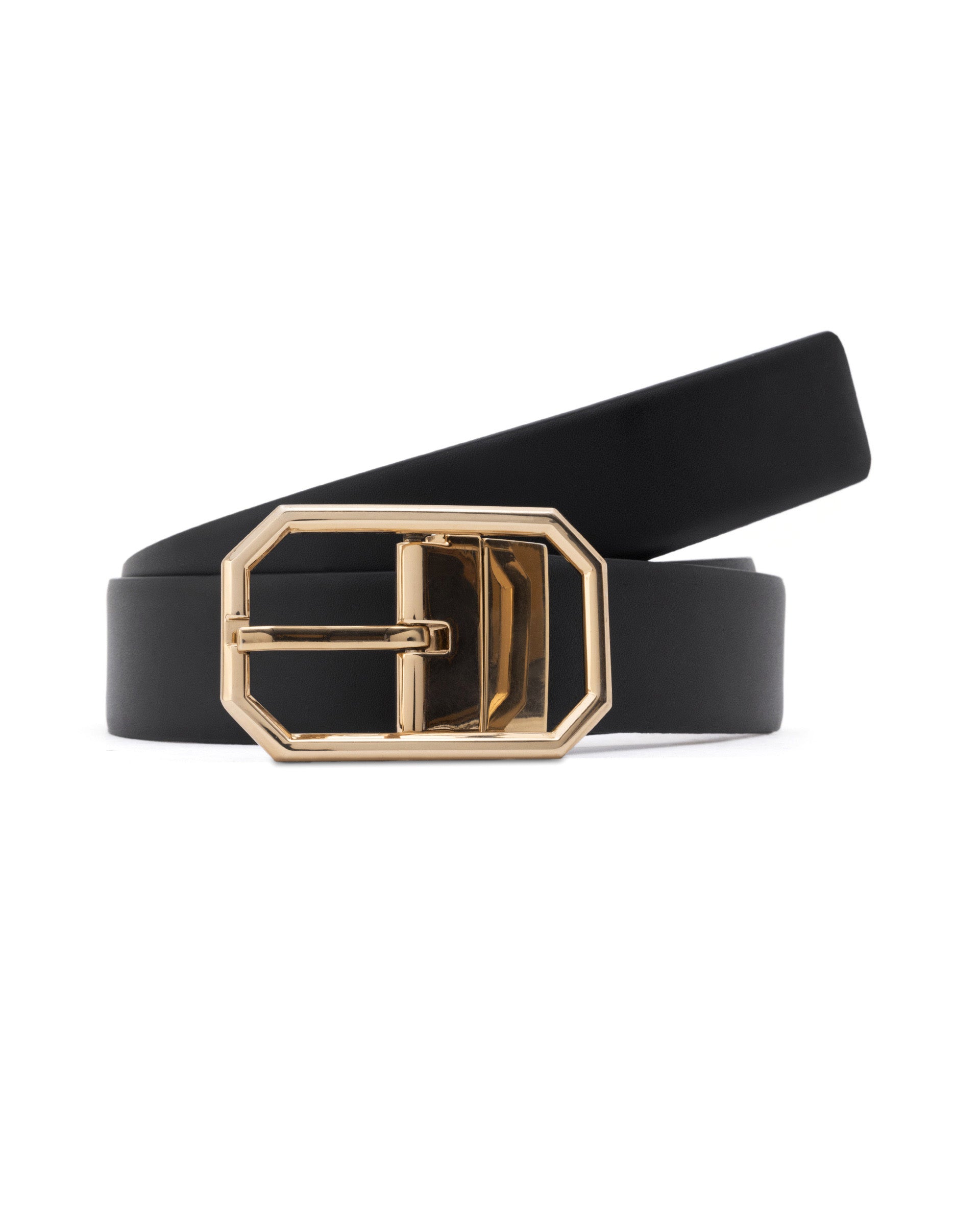 Rare Rabbit Men'S Liono Black Belt Leather