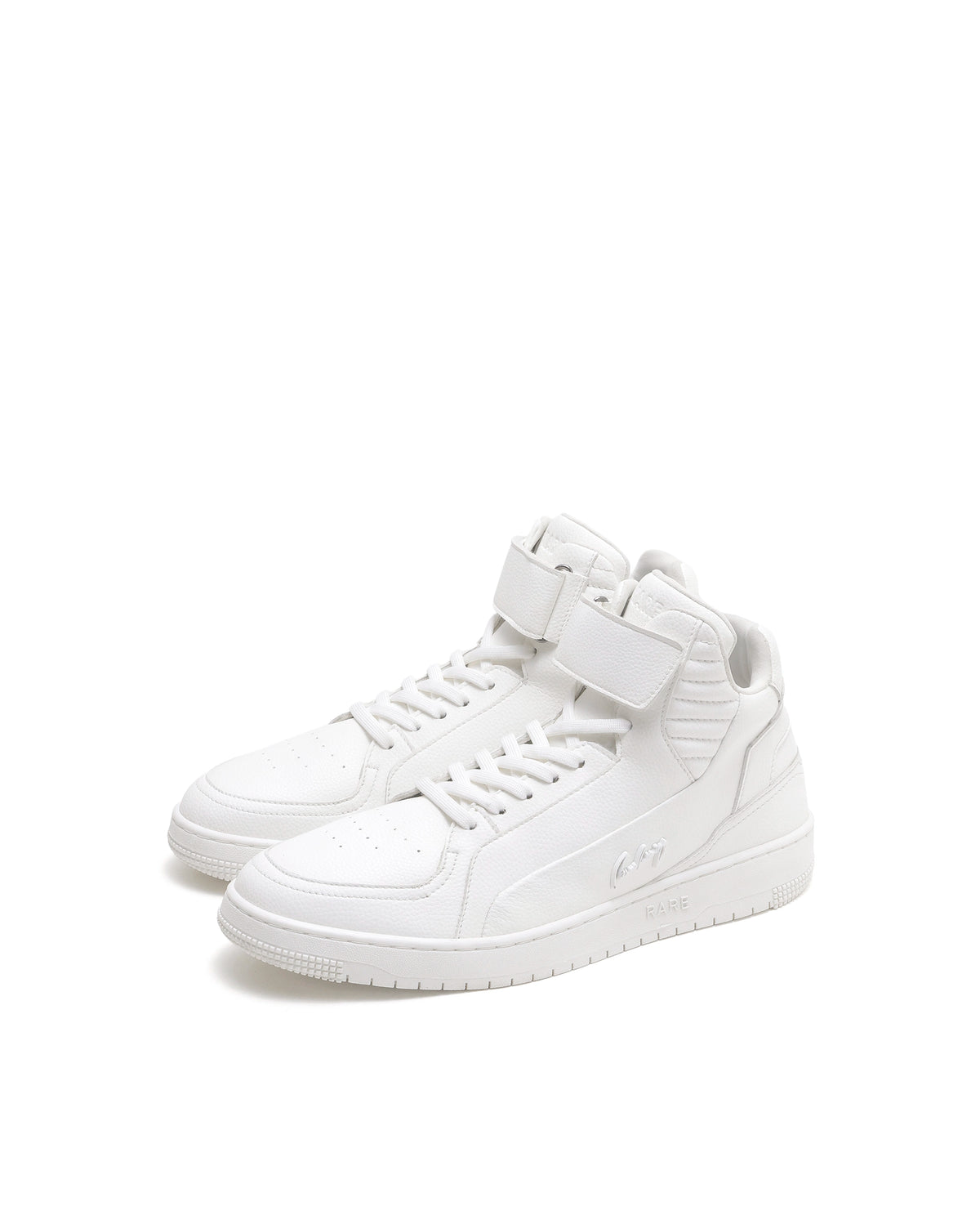 Rarez Men's Bacu 45 White Micro Fiber High Top Sneaker