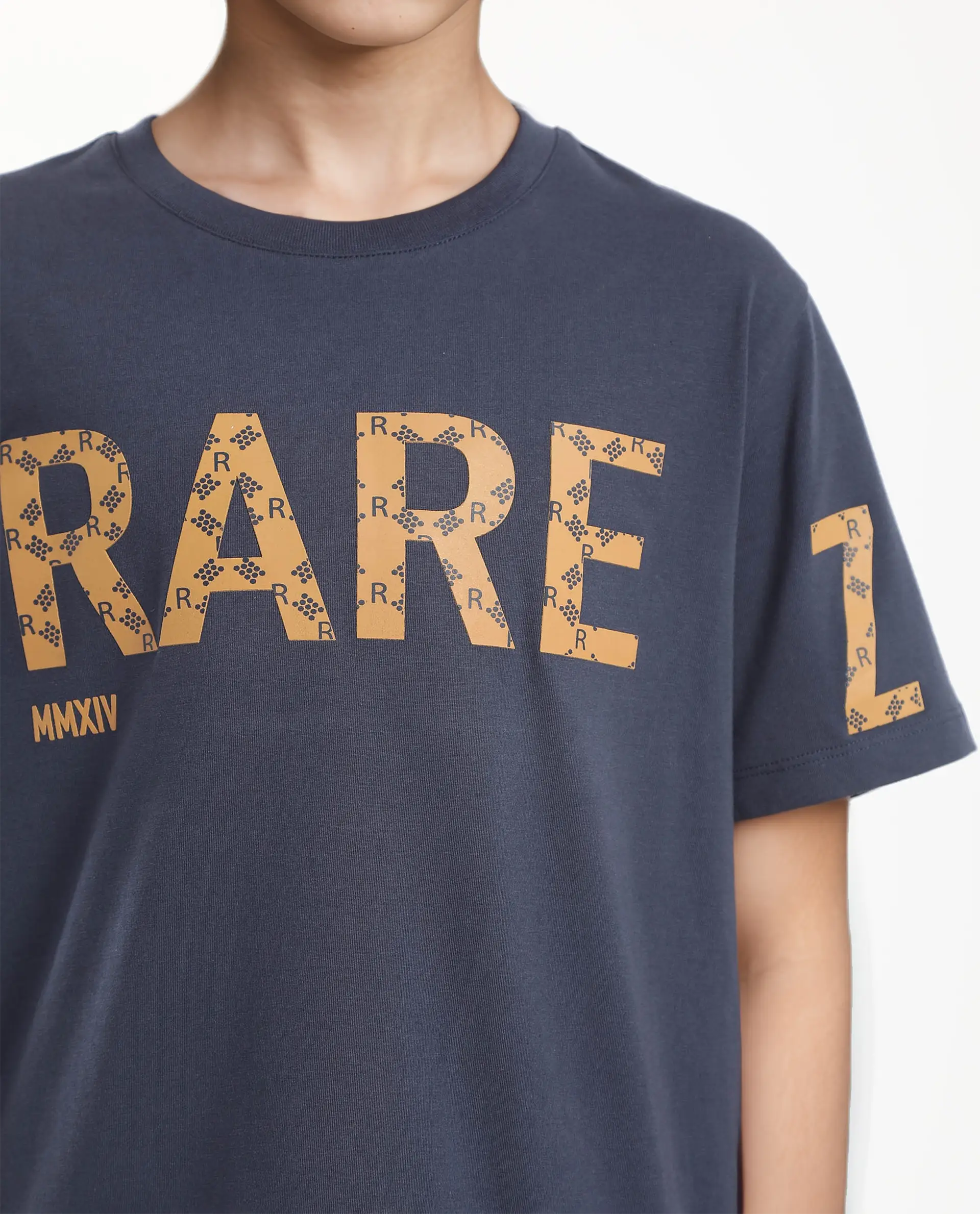 Rare Ones Kids Bant Navy Cotton Half Sleeves Crew Neck Regular Fit Graphic Placement Print T-Shirt