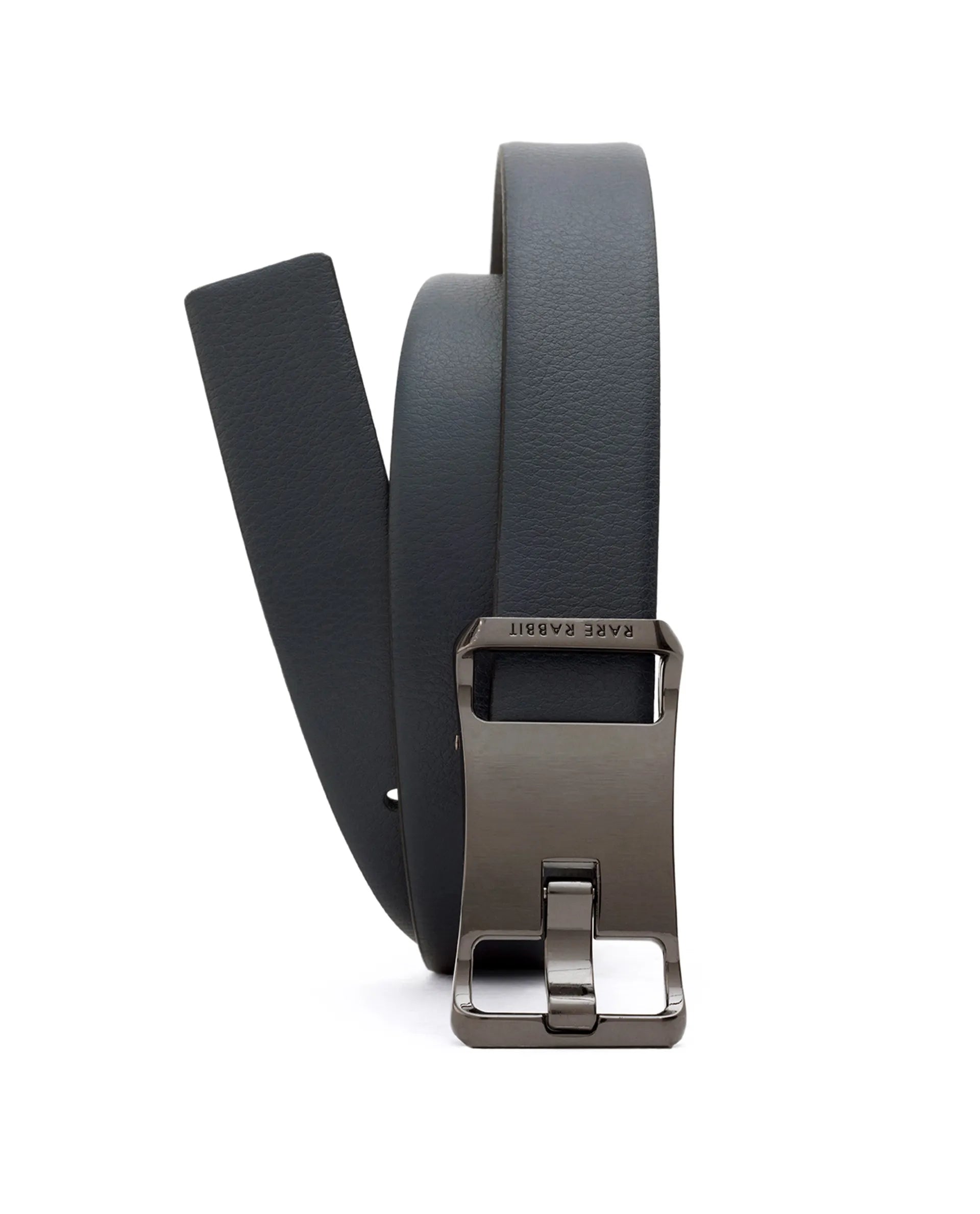 Rare Rabbit Men'S Barton Navy Belt Leather