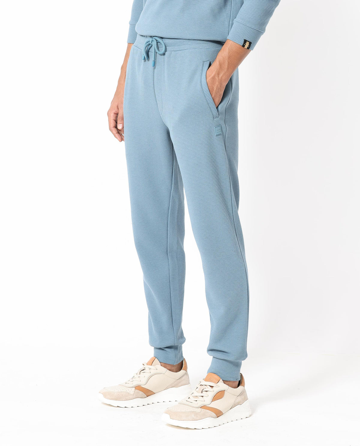 Rare Rabbit Men'S Bastian Teal Track Pant Solid