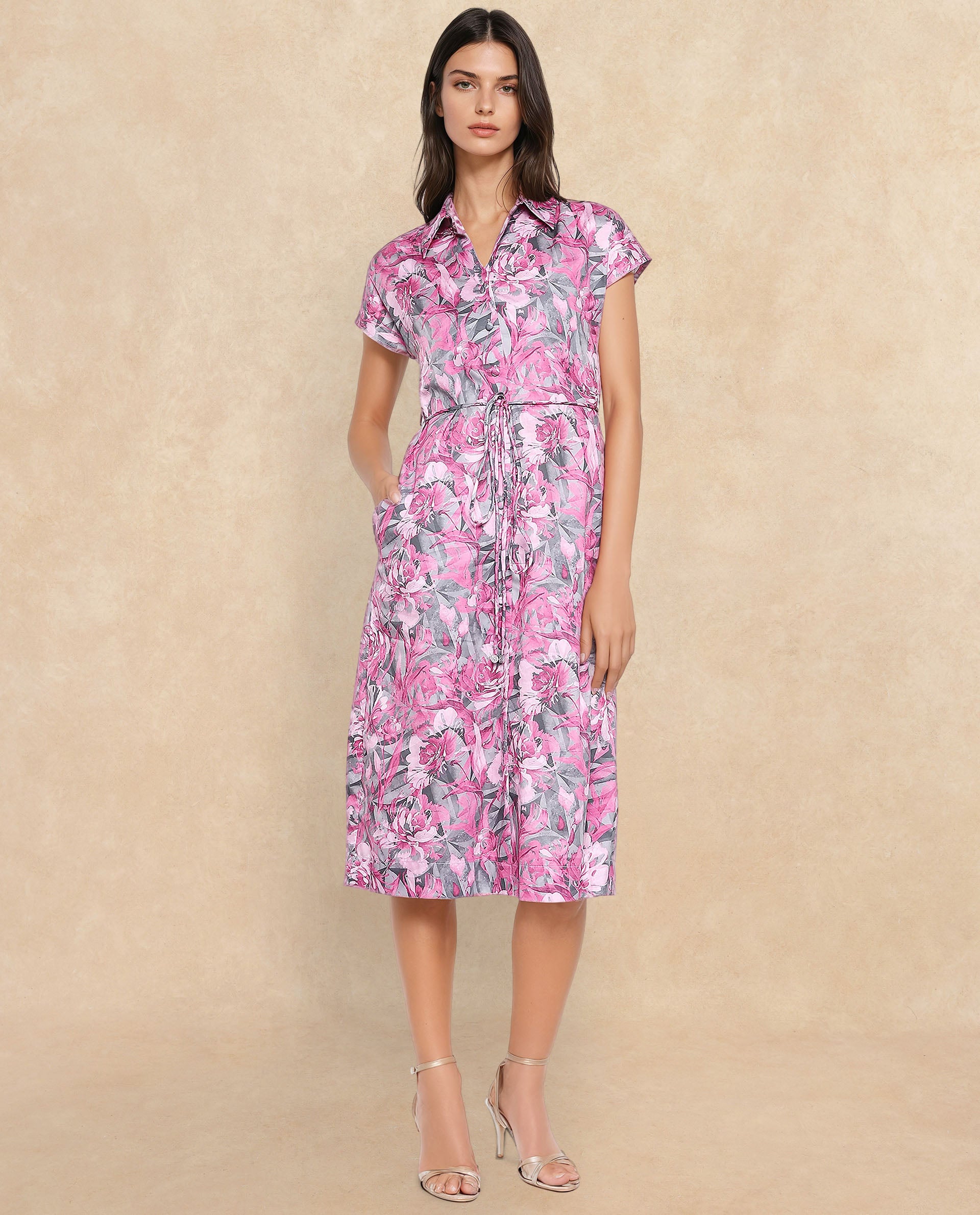 Rareism Women Berlong Multi Print Dress
