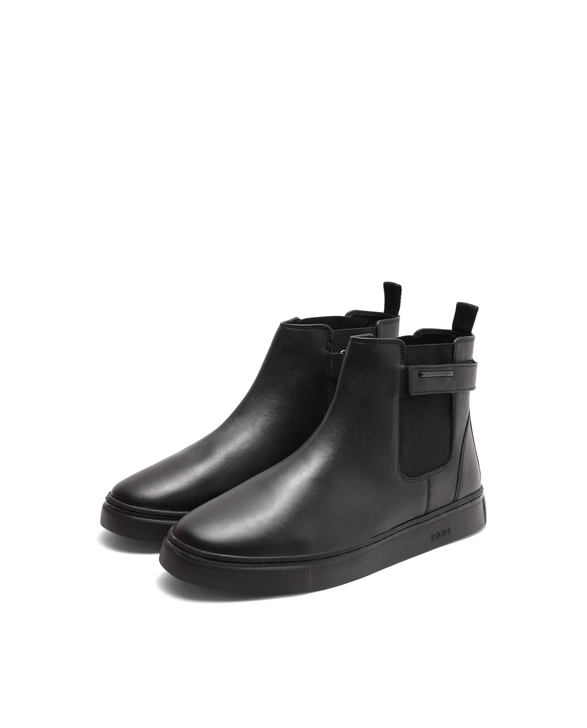 Rarez Men's Berus-L Primary Black Leather Regular Boots