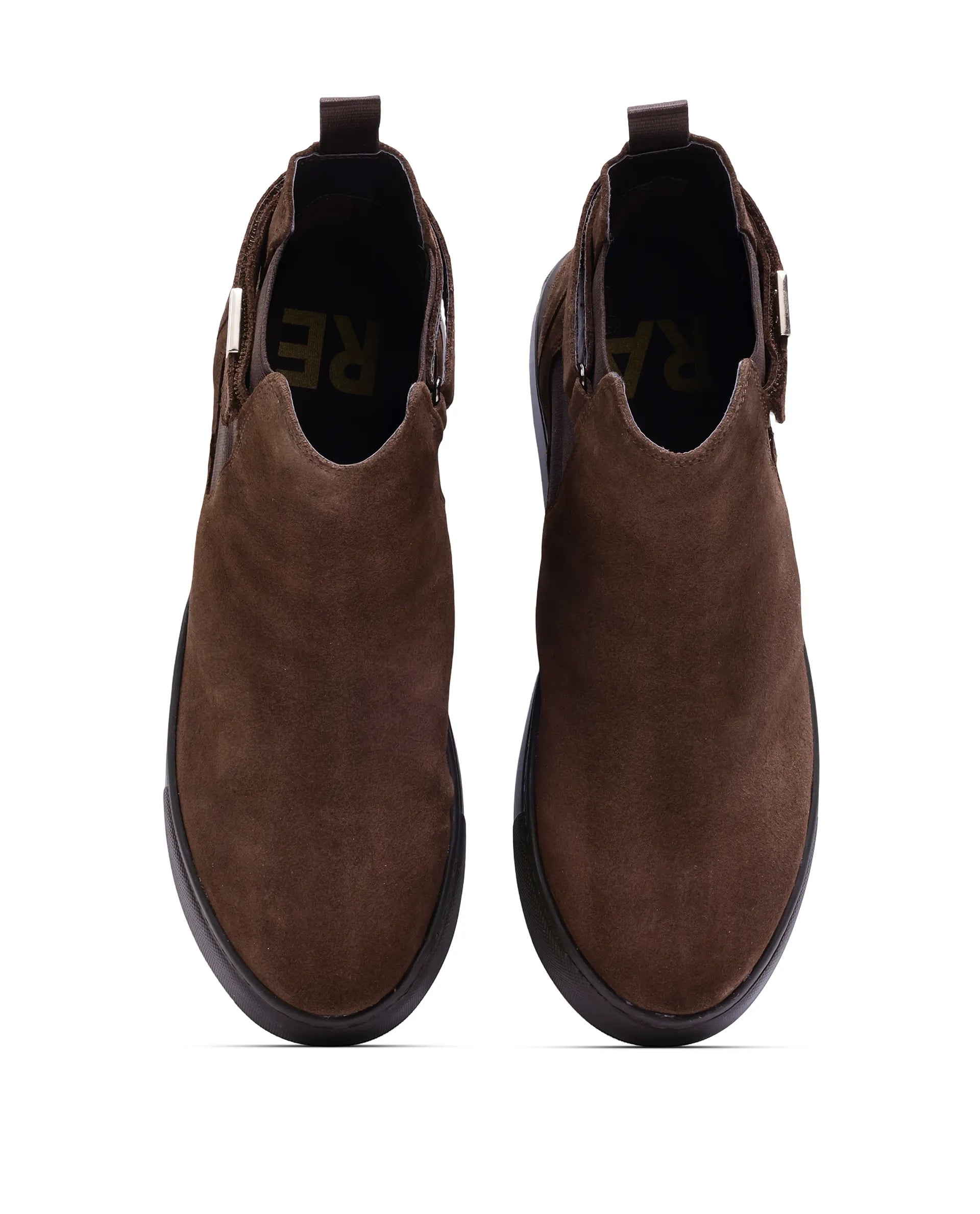 Rare Rabbit Men Berus Dark Brown Suede Lace-Up Closure Shoes