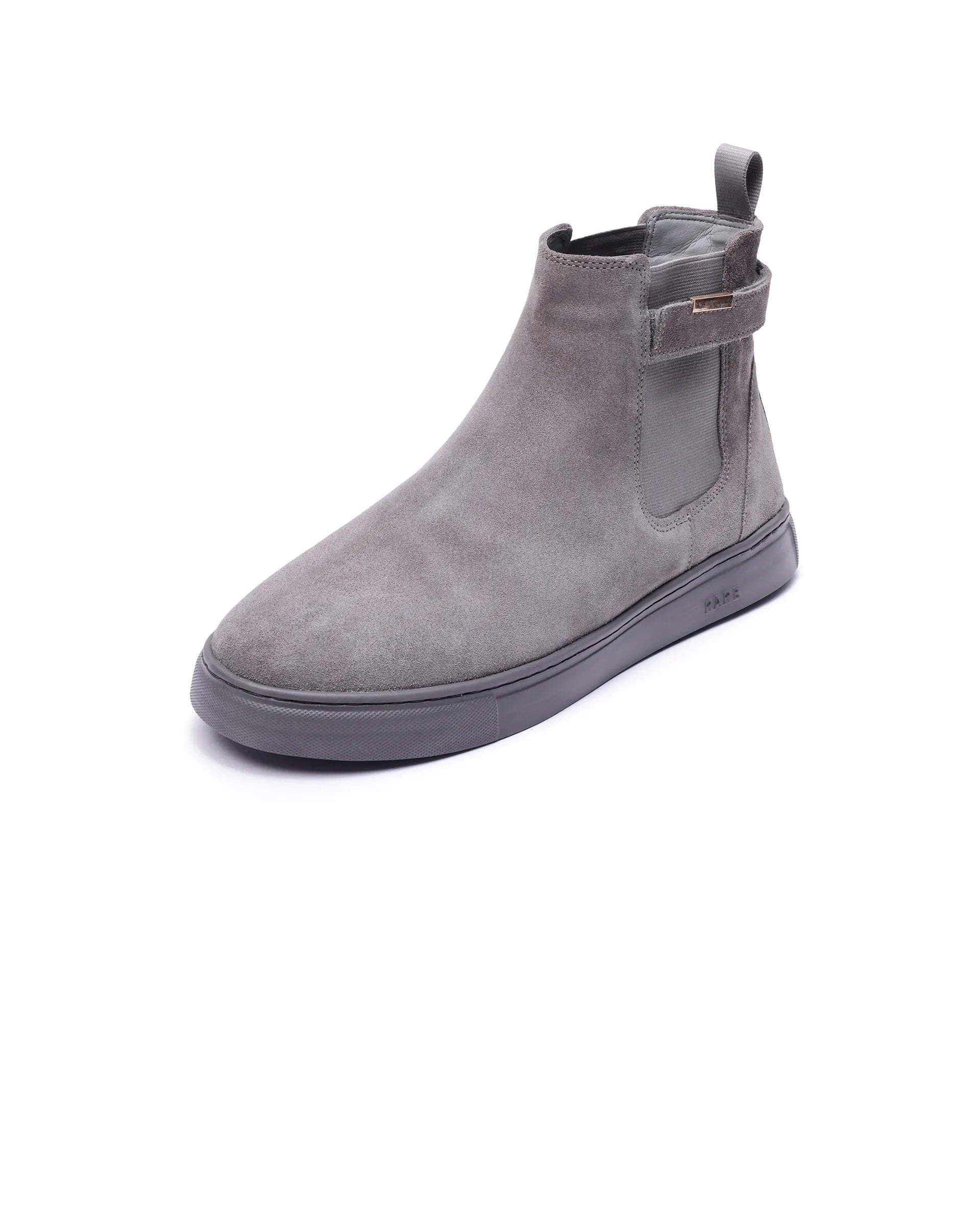 Rare Rabbit Men Berus Grey Suede Lace-Up Closure Shoes