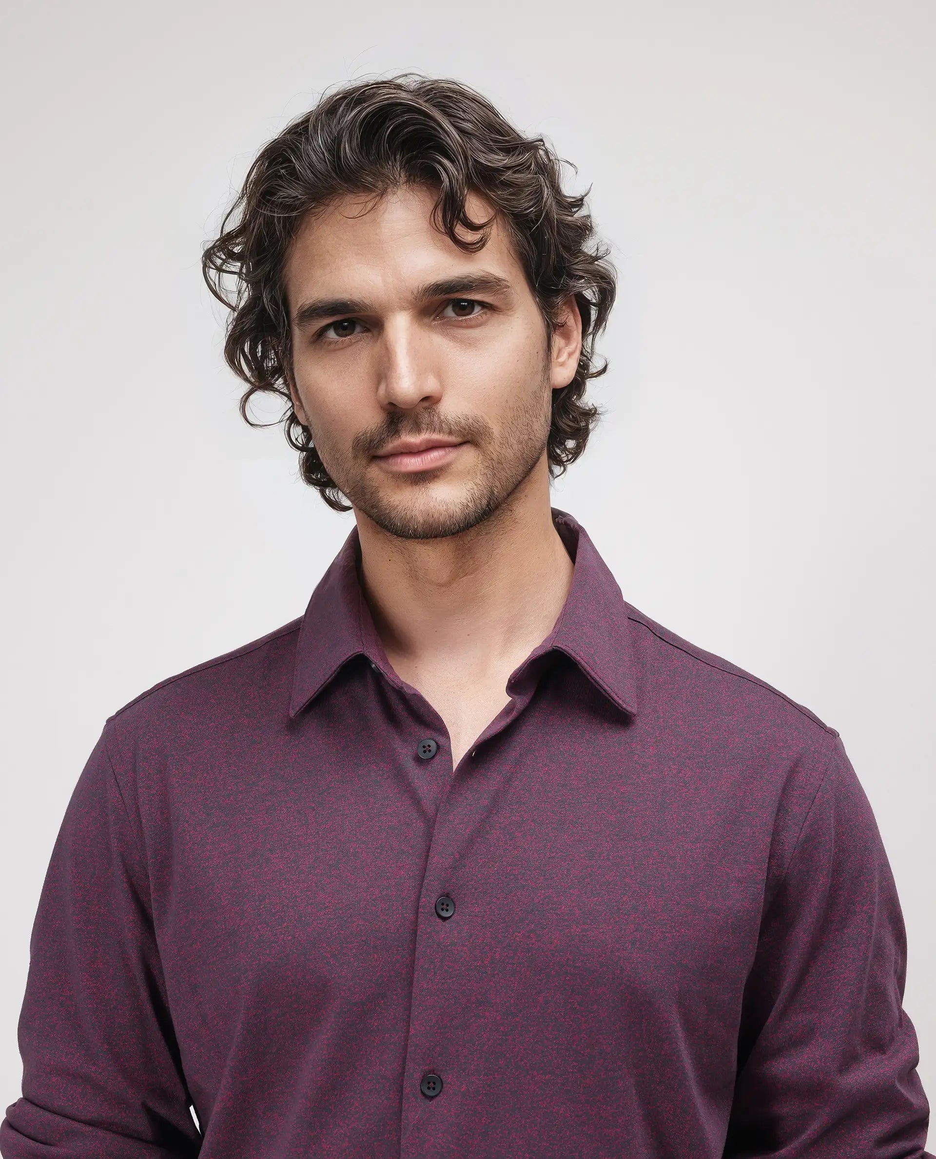 Rare Rabbit Men's Bler Maroon Cotton Poly Fabric Full Sleeve Spread Collar Button Closure Regular Fit Plain Shirt