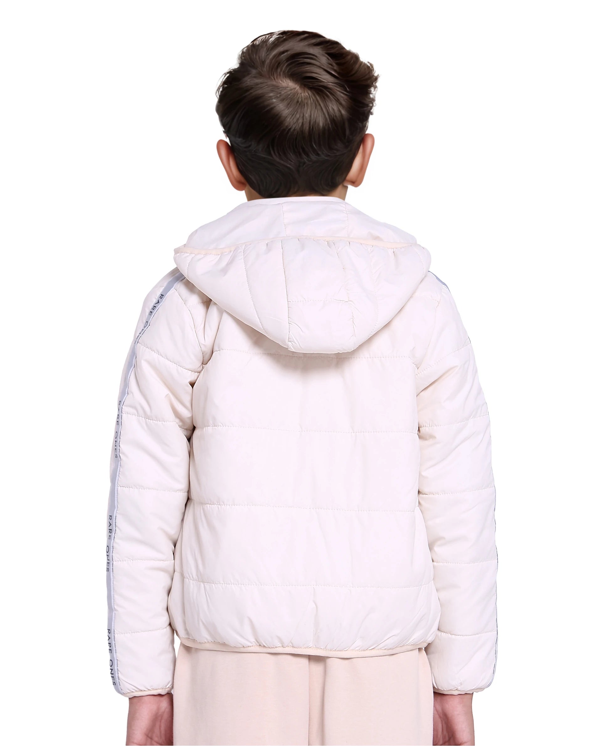 Rare Ones Kids Bolin White Polyester Full Sleeve Solid Jacket