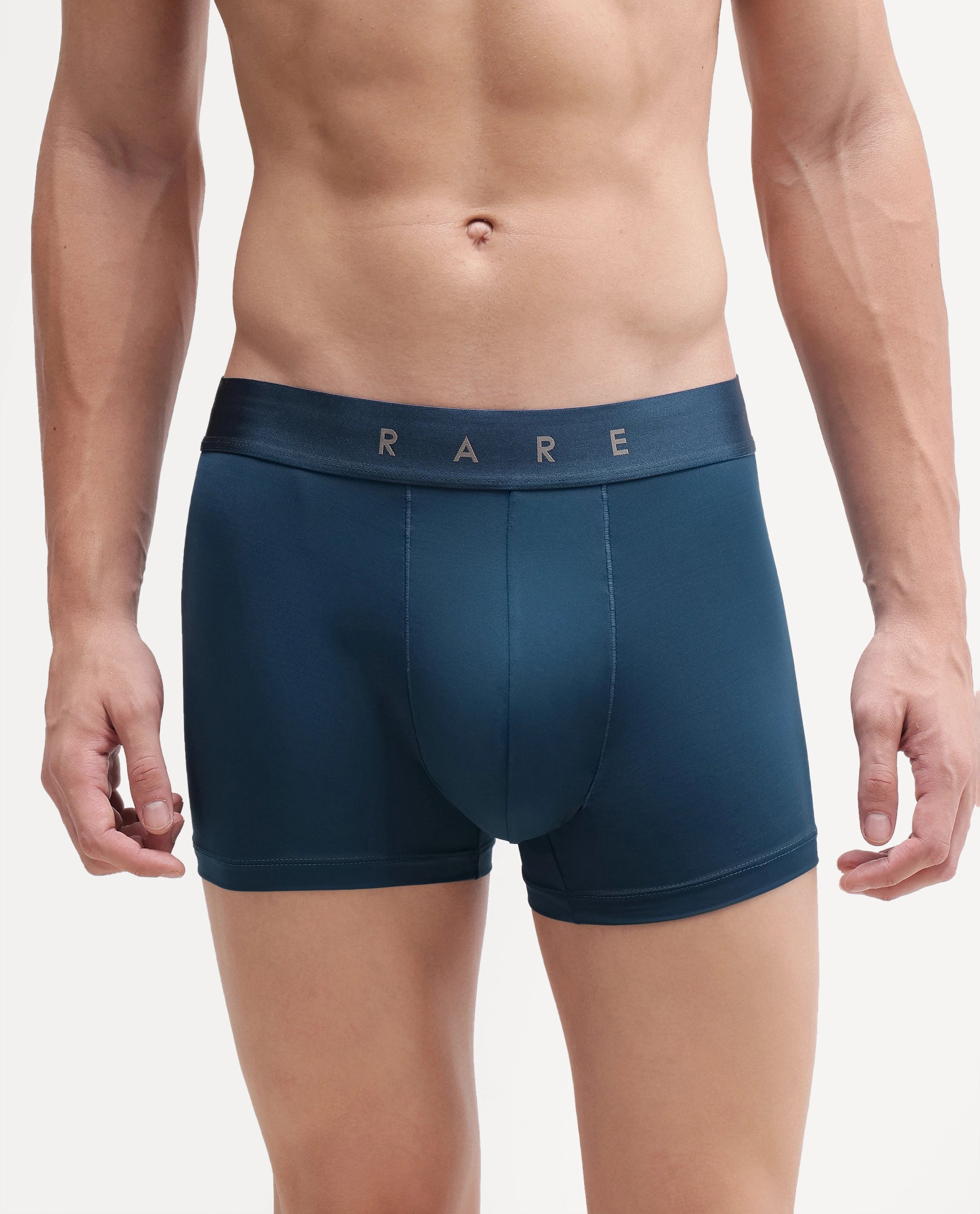 Rare Rabbit Men's Bovolo Black/Grey/Petrol Nylon Blend Fabric Innerwear