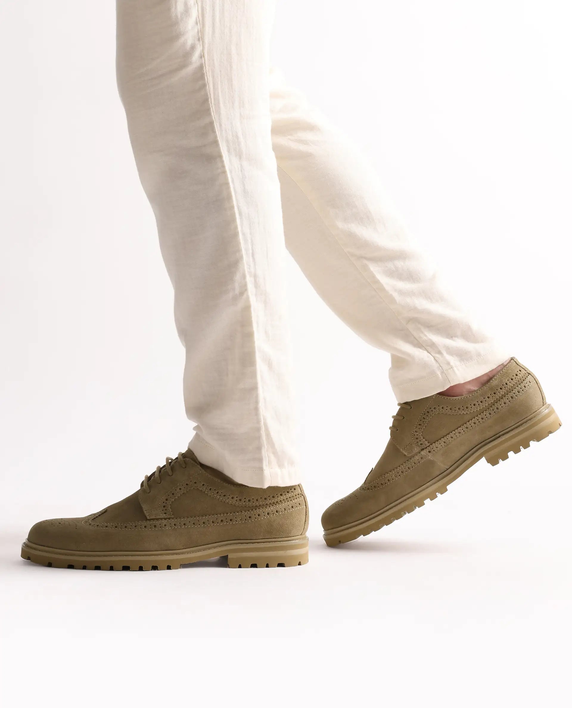 Rare Rabbit Men Brix Camel Suede Lace-Up Closure Shoes