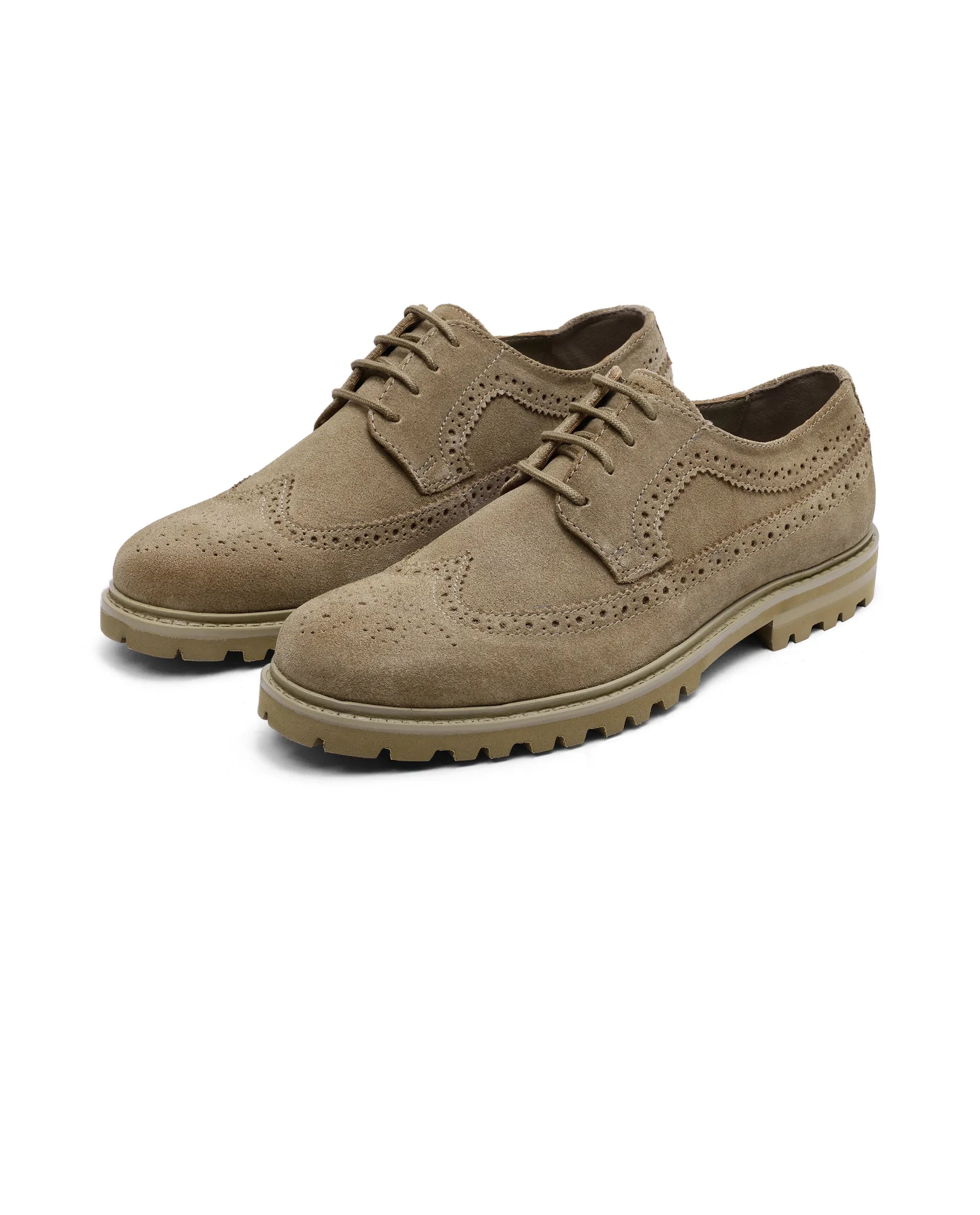 Rare Rabbit Men Brix Camel Suede Lace-Up Closure Shoes