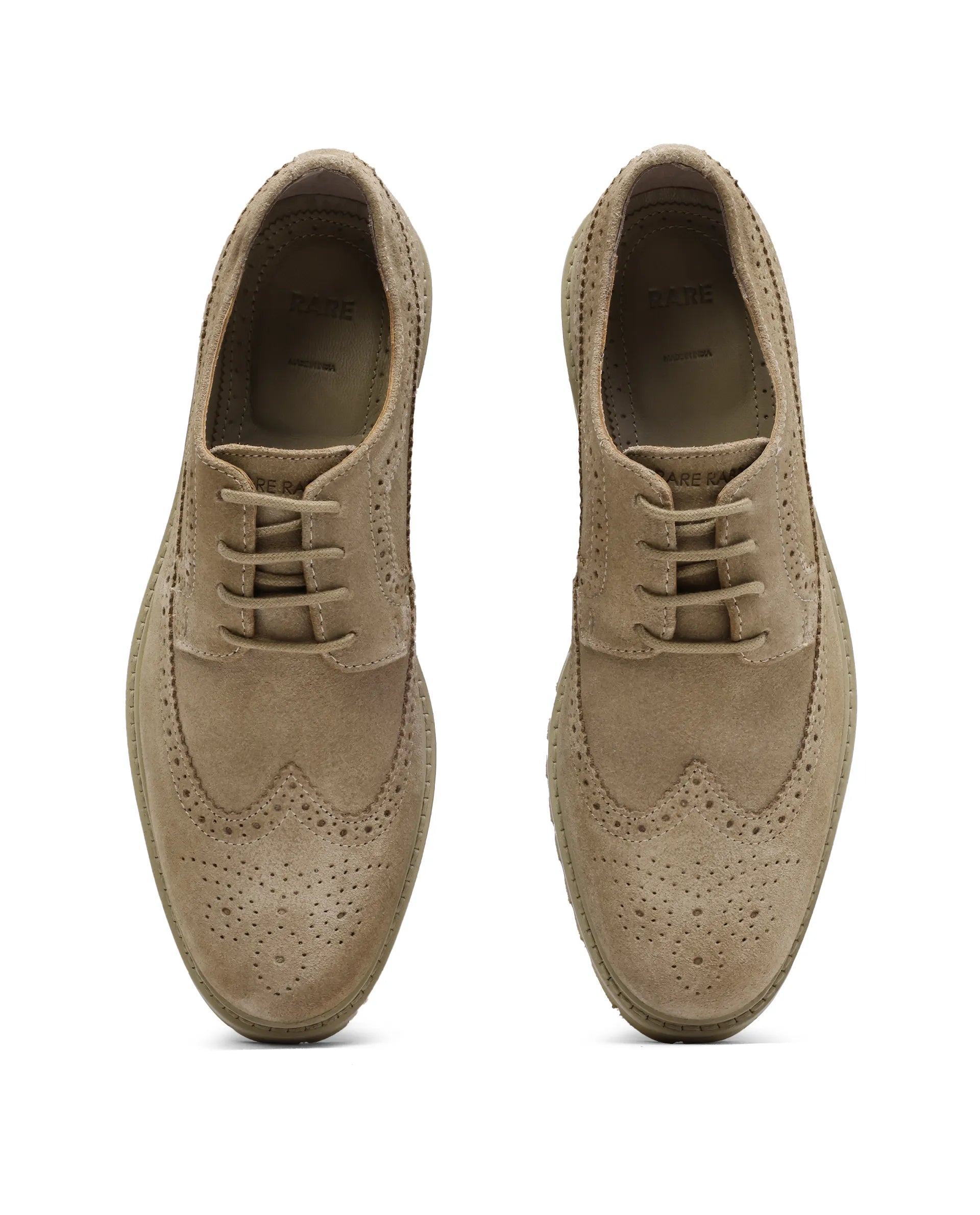 Rare Rabbit Men Brix Camel Suede Lace-Up Closure Shoes