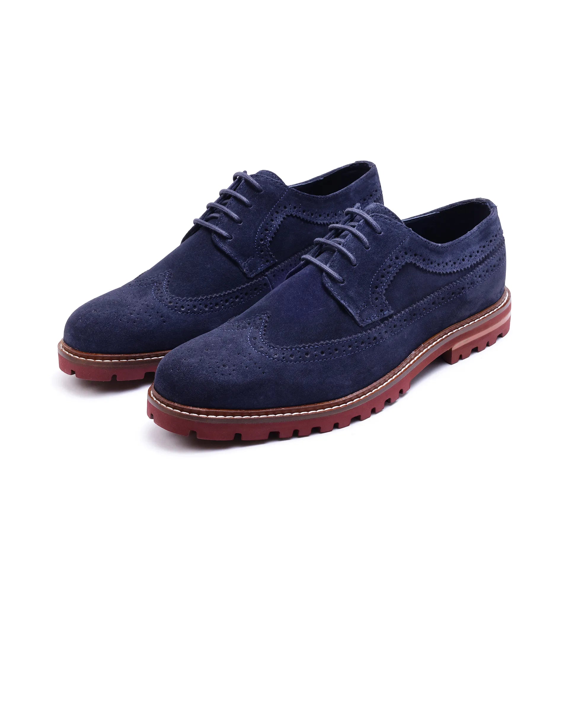Rare Rabbit Men Brix Navy Suede Lace-Up Closure Shoes