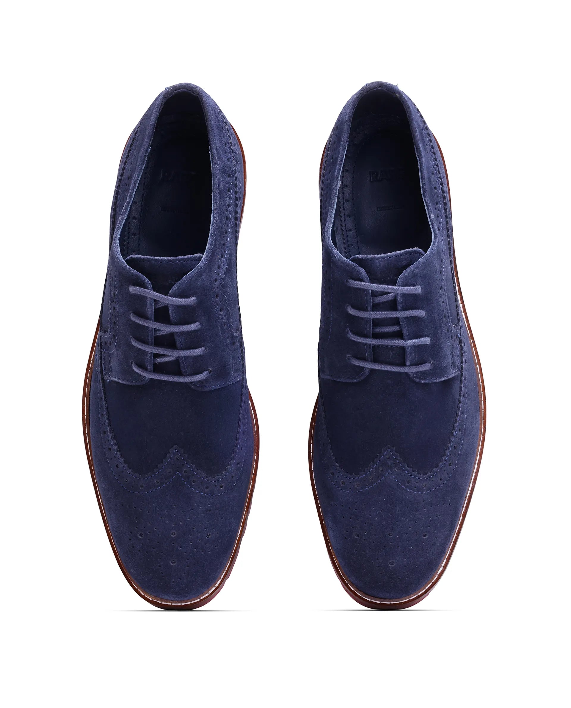 Rare Rabbit Men Brix Navy Suede Lace-Up Closure Shoes