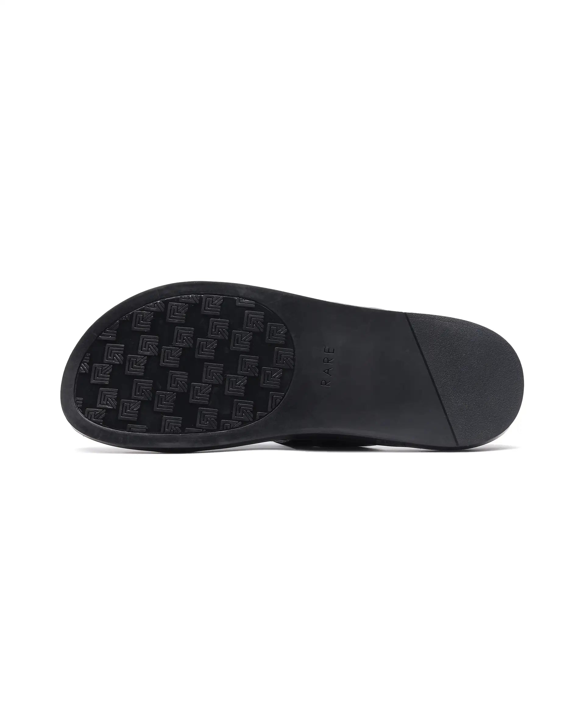 Rare Rabbit Men's Bron Black Slip-On Closure Sandals
