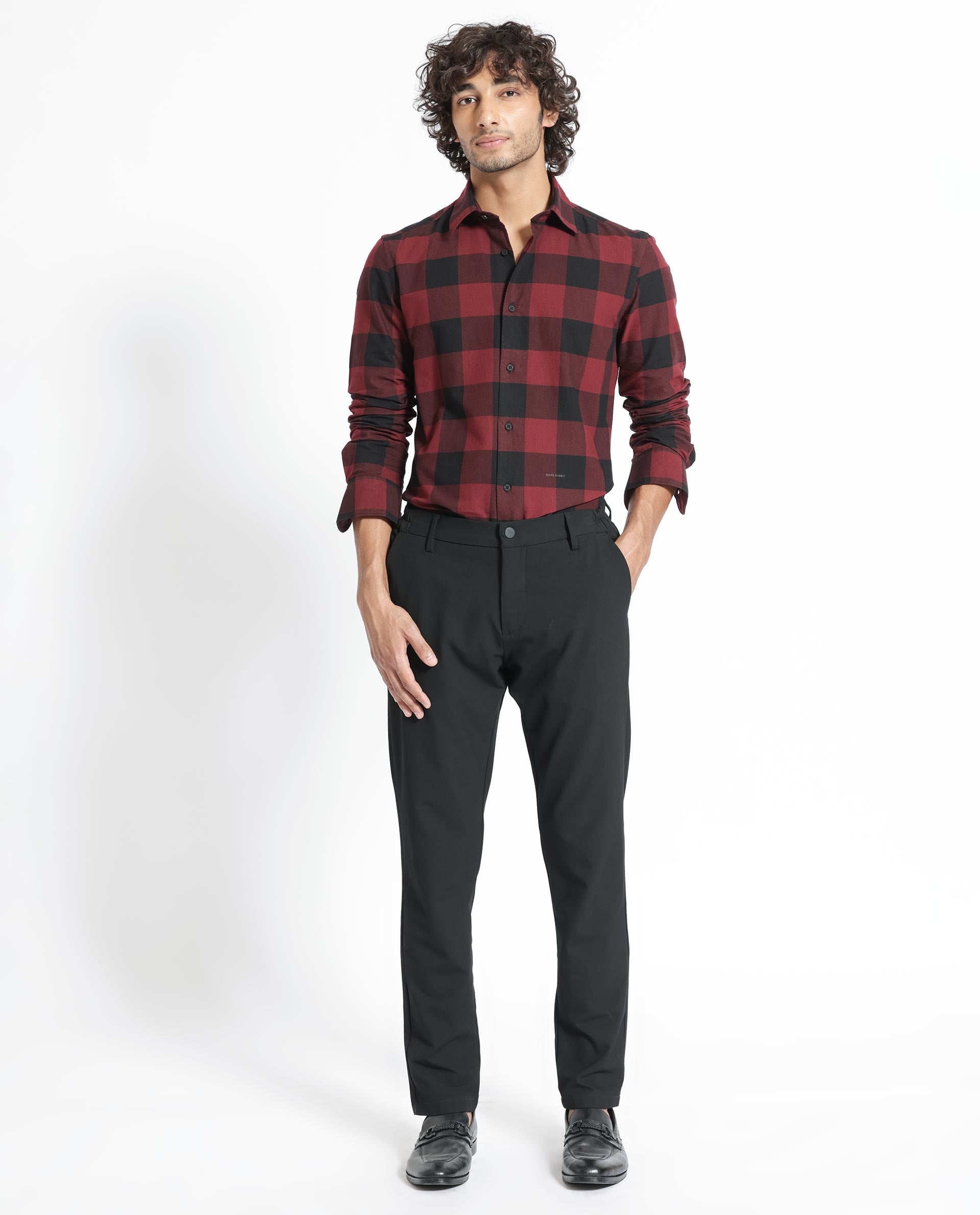 Rare Rabbit Men's Byre Multi Full Sleeves Checks Shirt