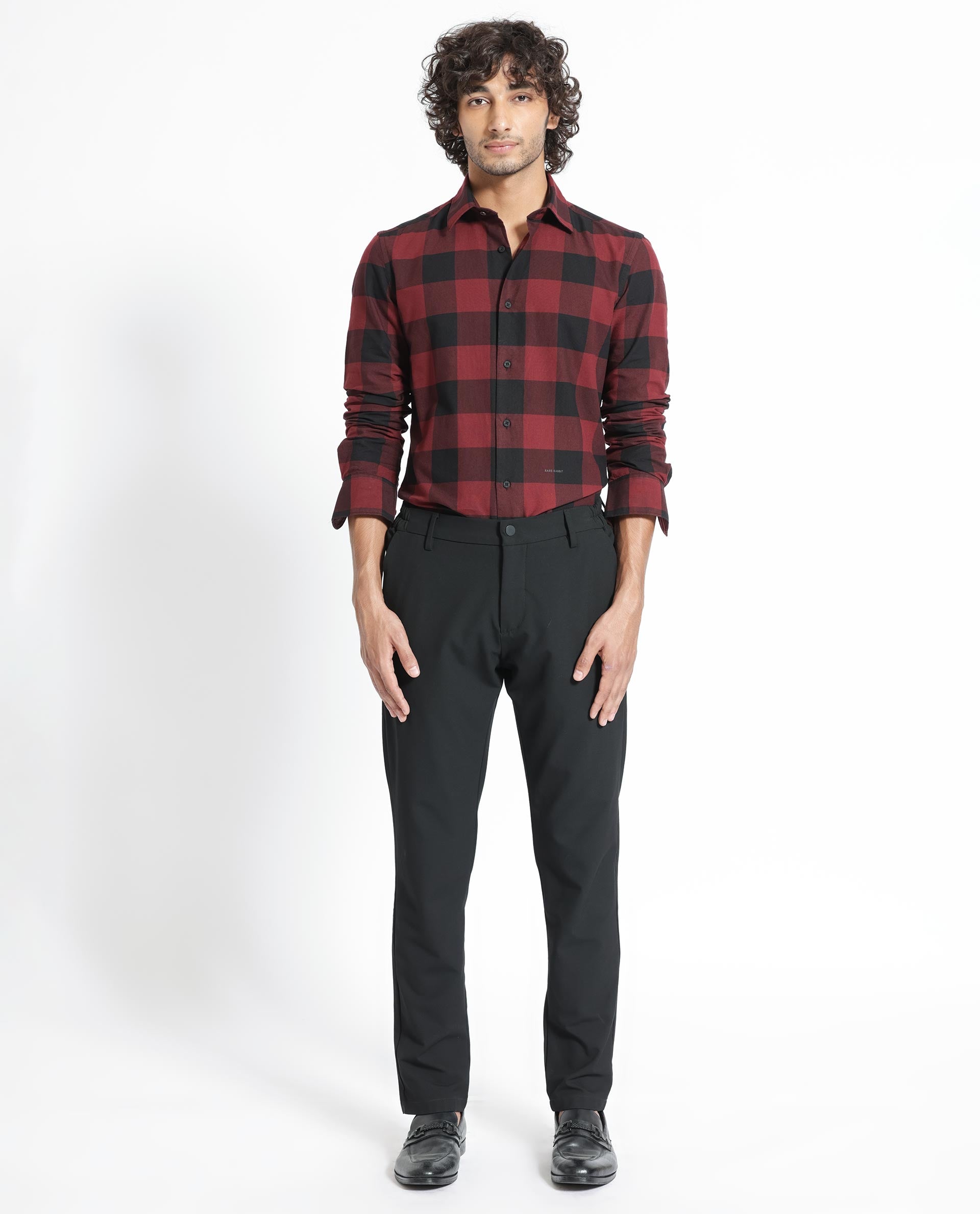 Rare Rabbit Men's Byre Multi Full Sleeves Checks Shirt