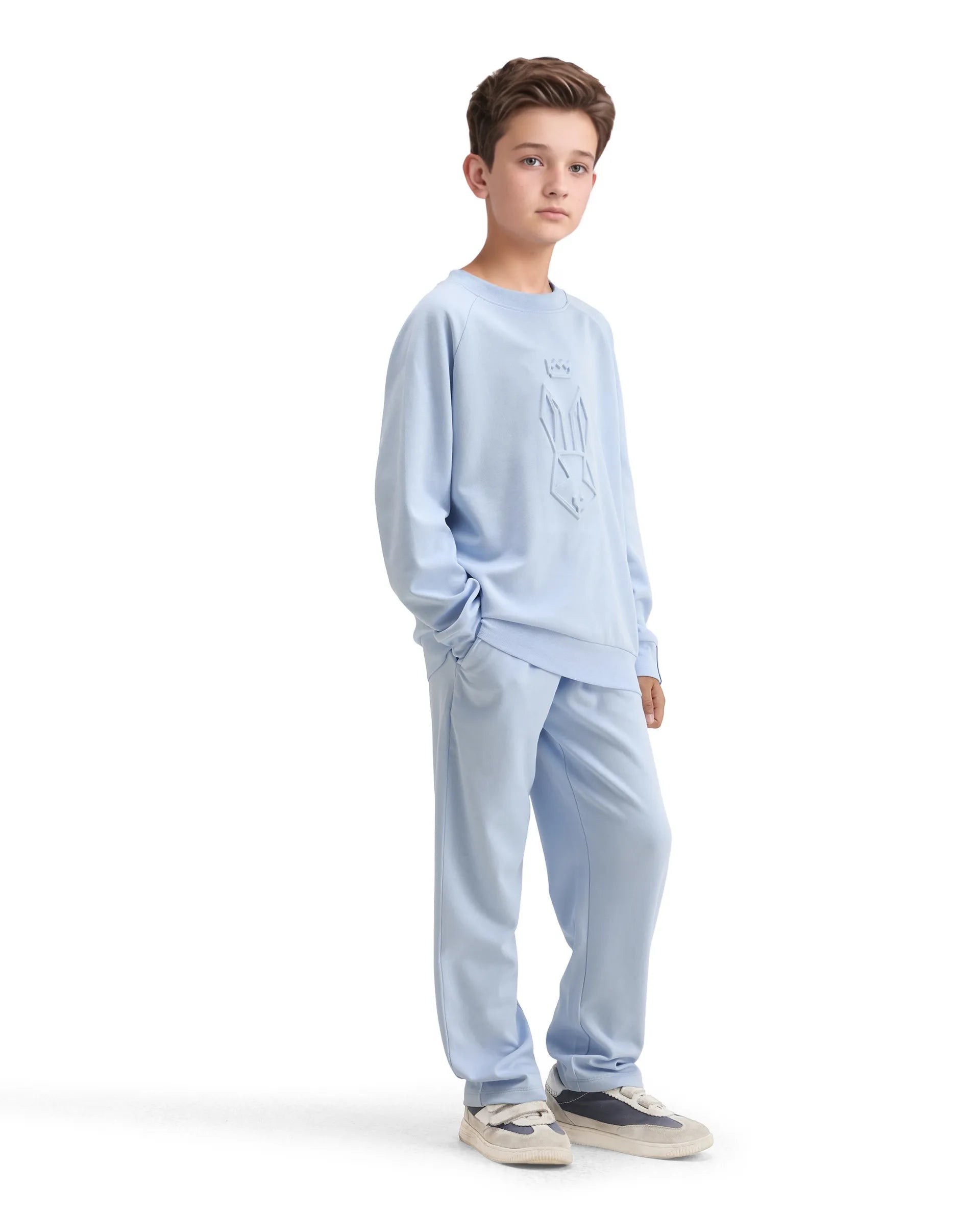 Rare Ones Kids Cadi-B Lilac Cotton Blend Drawstring Closure Straight Fit Solid Trackpant