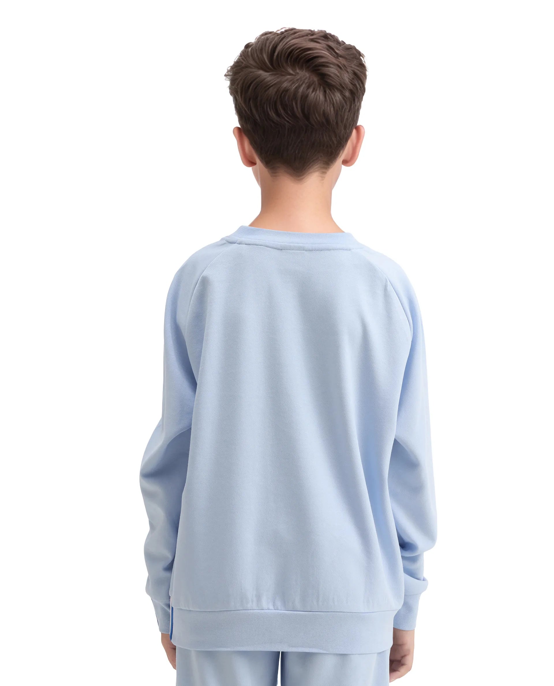 Rare Ones Kids Cadi Lilac Cotton Blend Full Sleeves Embossed Oversized Sweatshirt
