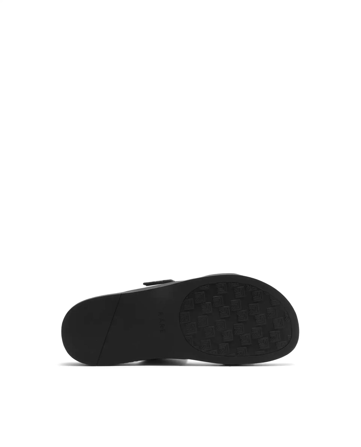 Rarez Men's Cain Black Leather Regular Sandal