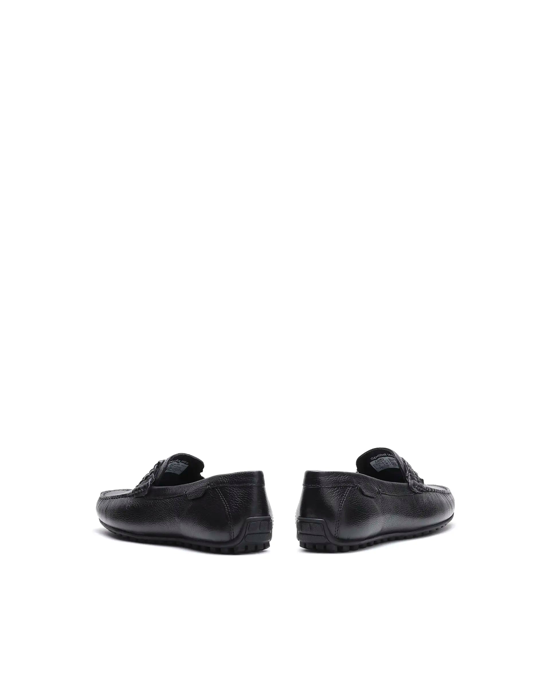 Rare Rabbit Men's Cairo Black Leather Drivers