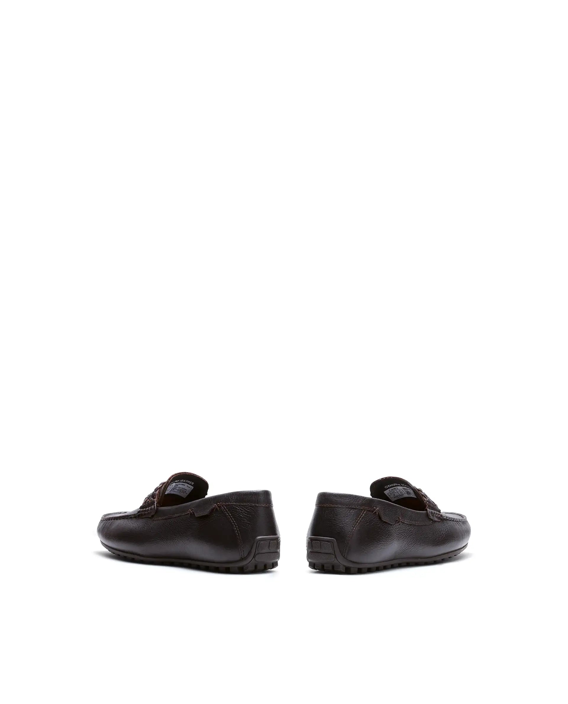 Rare Rabbit Men's Cairo Brown Leather Drivers