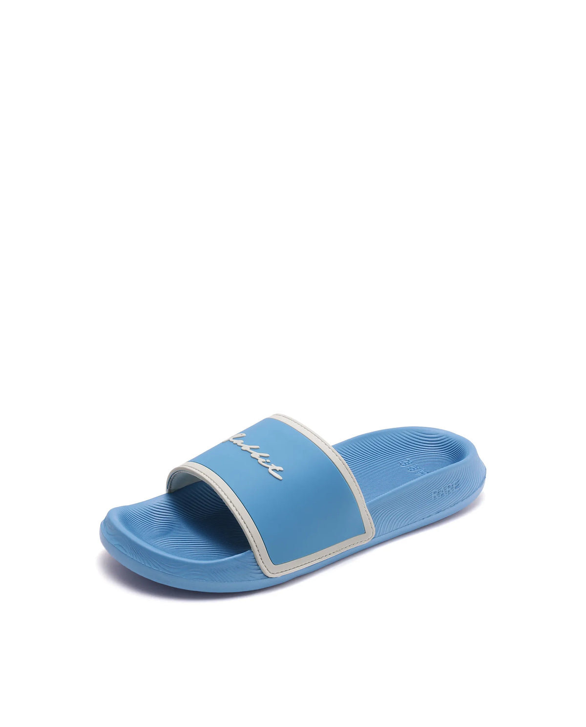 Rarez Mens Calmo Primary Blue/Cream Non-Leather Regular Typography Print Sandal