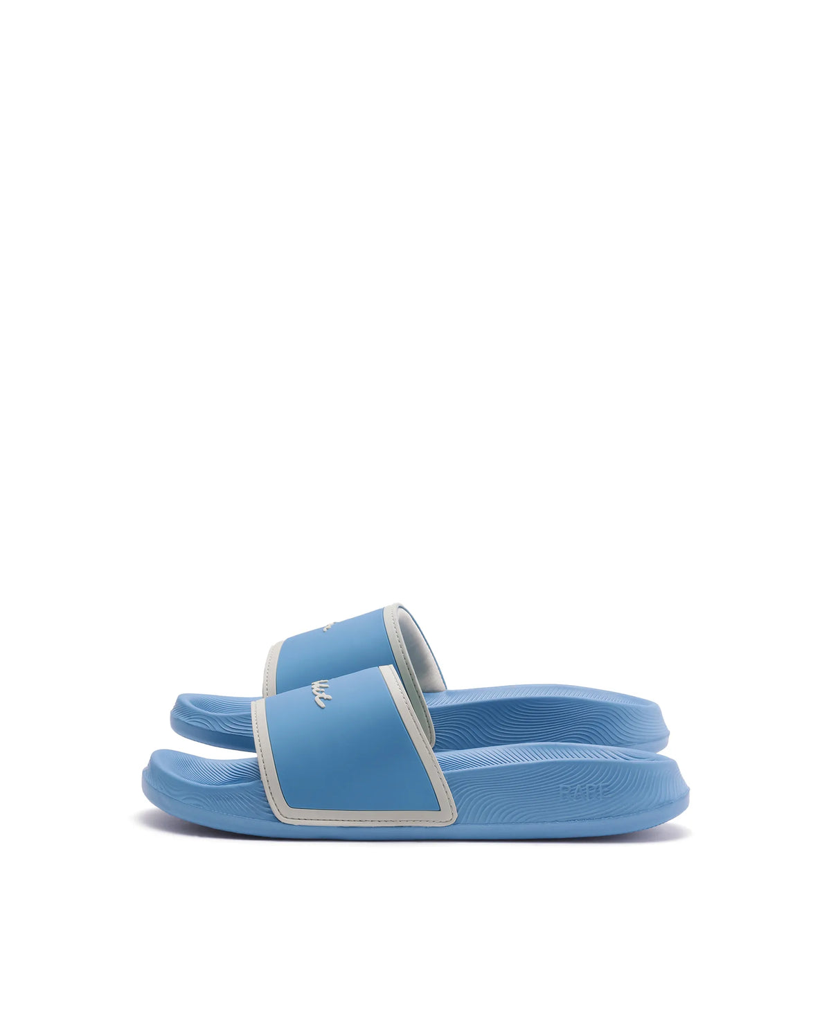 Rarez Mens Calmo Primary Blue/Cream Non-Leather Regular Typography Print Sandal